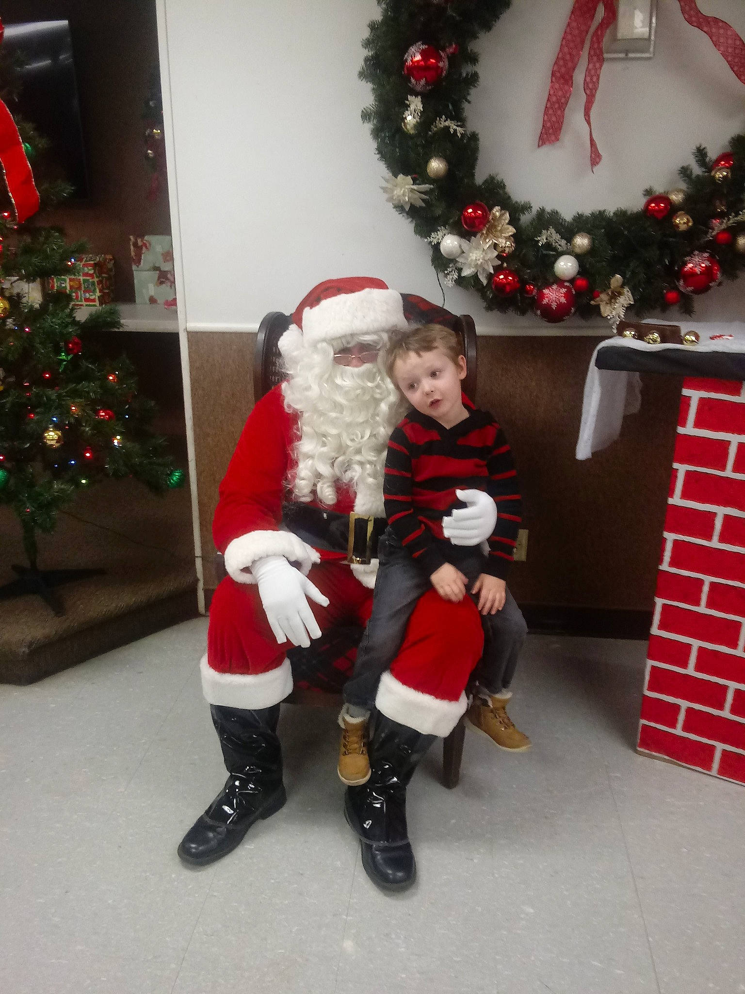 Jason joined the competition — help win amazing prizes! child, christmas, christmas_decoration, christmas_eve, christmas_ornament, christmas_tree, event, fictional_character, holiday, holiday_ornament, interior_design, lap, person, room, santa_claus, tree