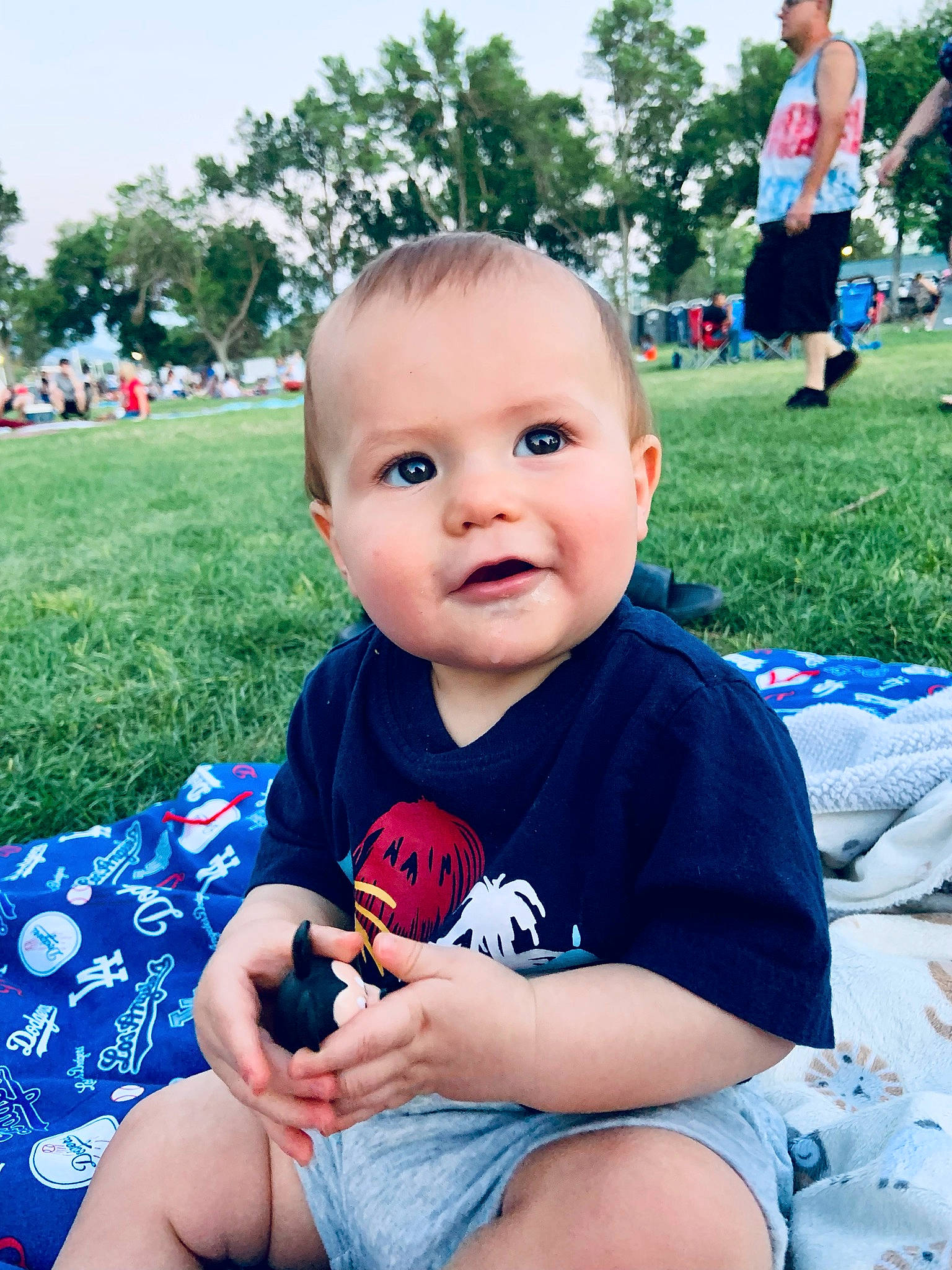 Kaison joined the competition — help win amazing prizes! azure, baby, baby_toddler_clothing, blue, child, fun, grass, happy, headwear, leisure, nature, people_in_nature, person, photograph, pink, plant, recreation, red, sky, toddler