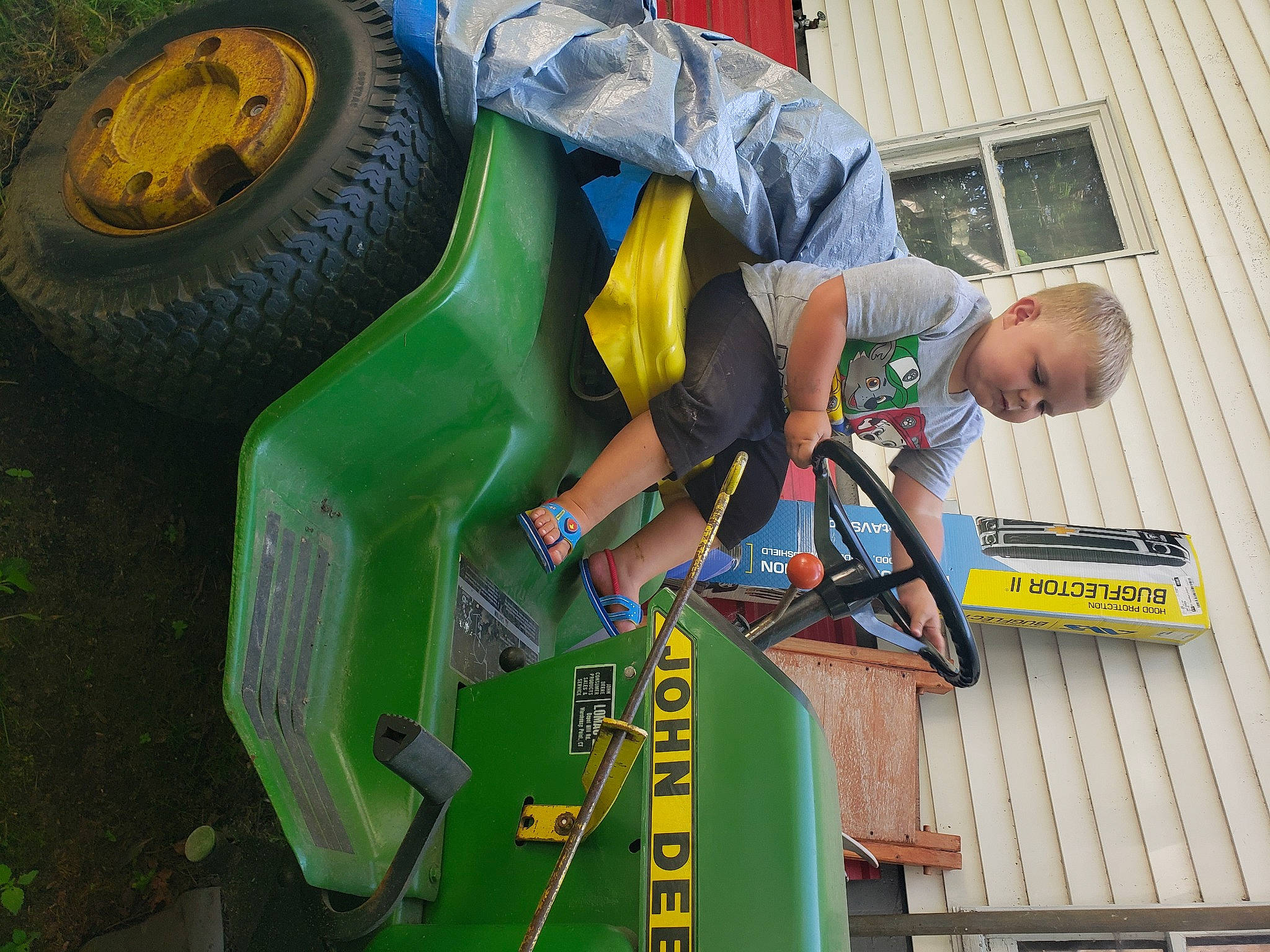 Braedyn joined the competition — help win amazing prizes! automotive_design, automotive_exterior, automotive_tire, automotive_wheel_system, building, fender, fun, grass, leisure, motor_vehicle, person, rim, shorts, synthetic_rubber, t_shirt, tire, tire_care, tread, vehicle, wheel