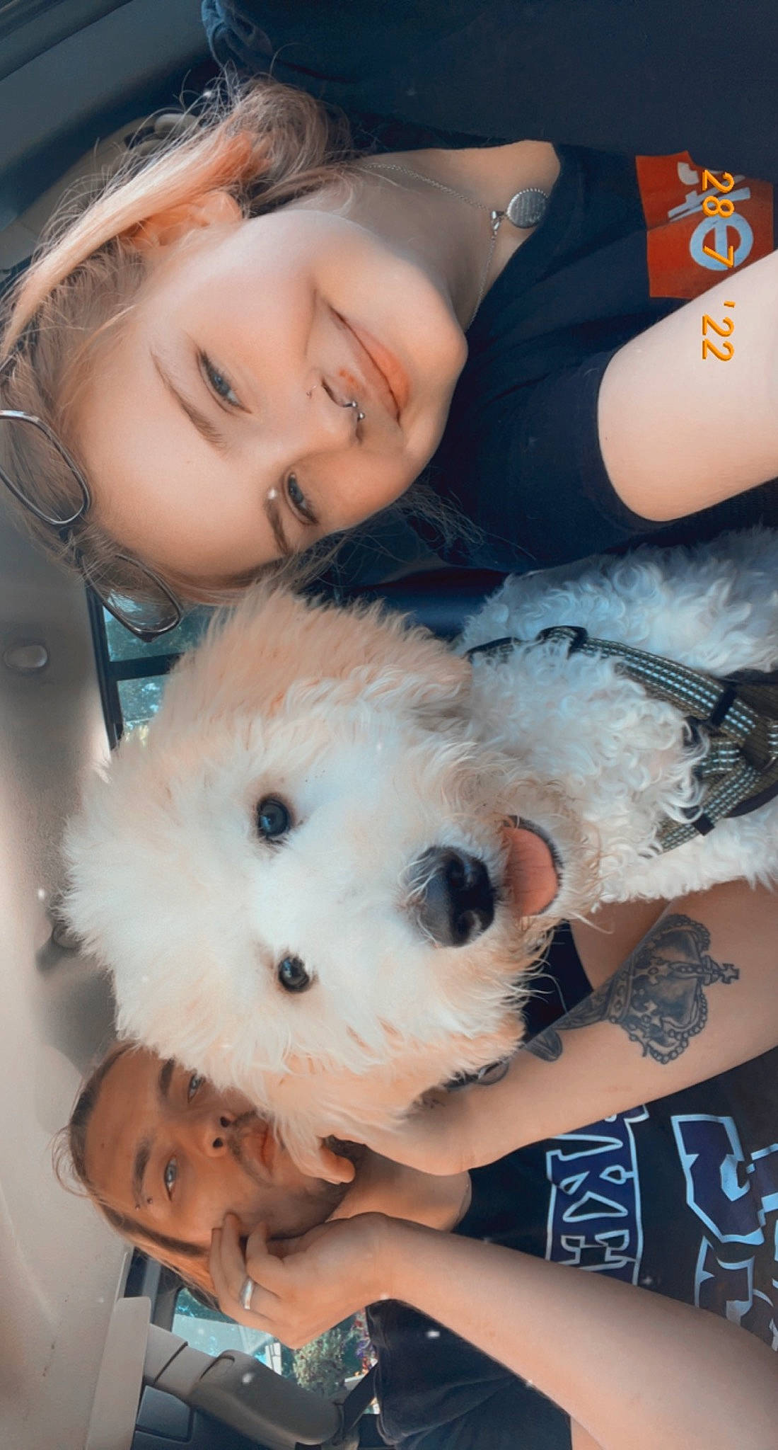 Curly joined the competition — help win amazing prizes! canidae, child, companion_dog, eyebrow, eyelash, facial_expression, fun, fur, happy, photography, plush, portrait_photography, selfie, sitting, skin, smile, stuffed_toy, teddy_bear, toy, white