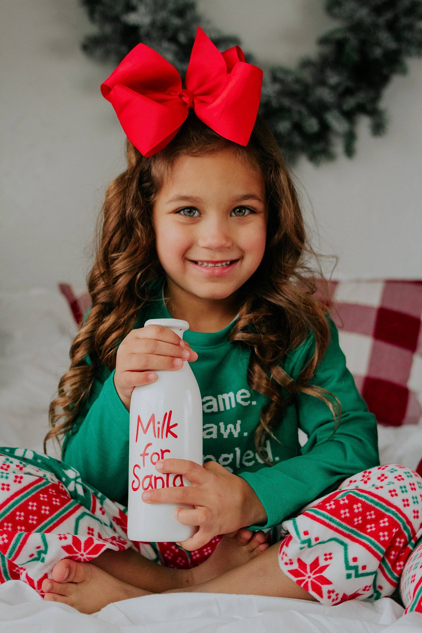 Mckayla joined the competition — help win amazing prizes! brown_hair, child, christmas, christmas_eve, costume_hat, happy, holiday, joy, opening_presents, party_hat, person, smile, toddler