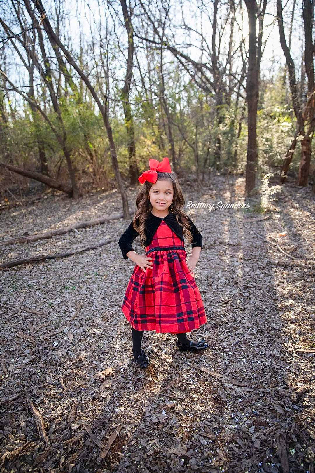 Mckayla joined the competition — help win amazing prizes! child, child_model, design, dress, fashion, forest, joy, leaf, natural_environment, pattern, person, photography, plaid, plant, red, tartan, textile, toddler, tree, winter