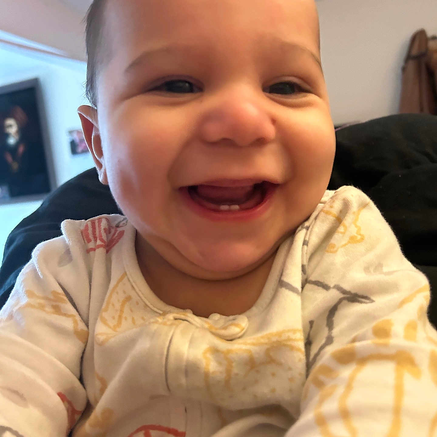 Mason joined the competition — help win amazing prizes! accessories, baby, babylaughing, bag, face, handbag, happy, head, laughing, person, photography, portrait, smile