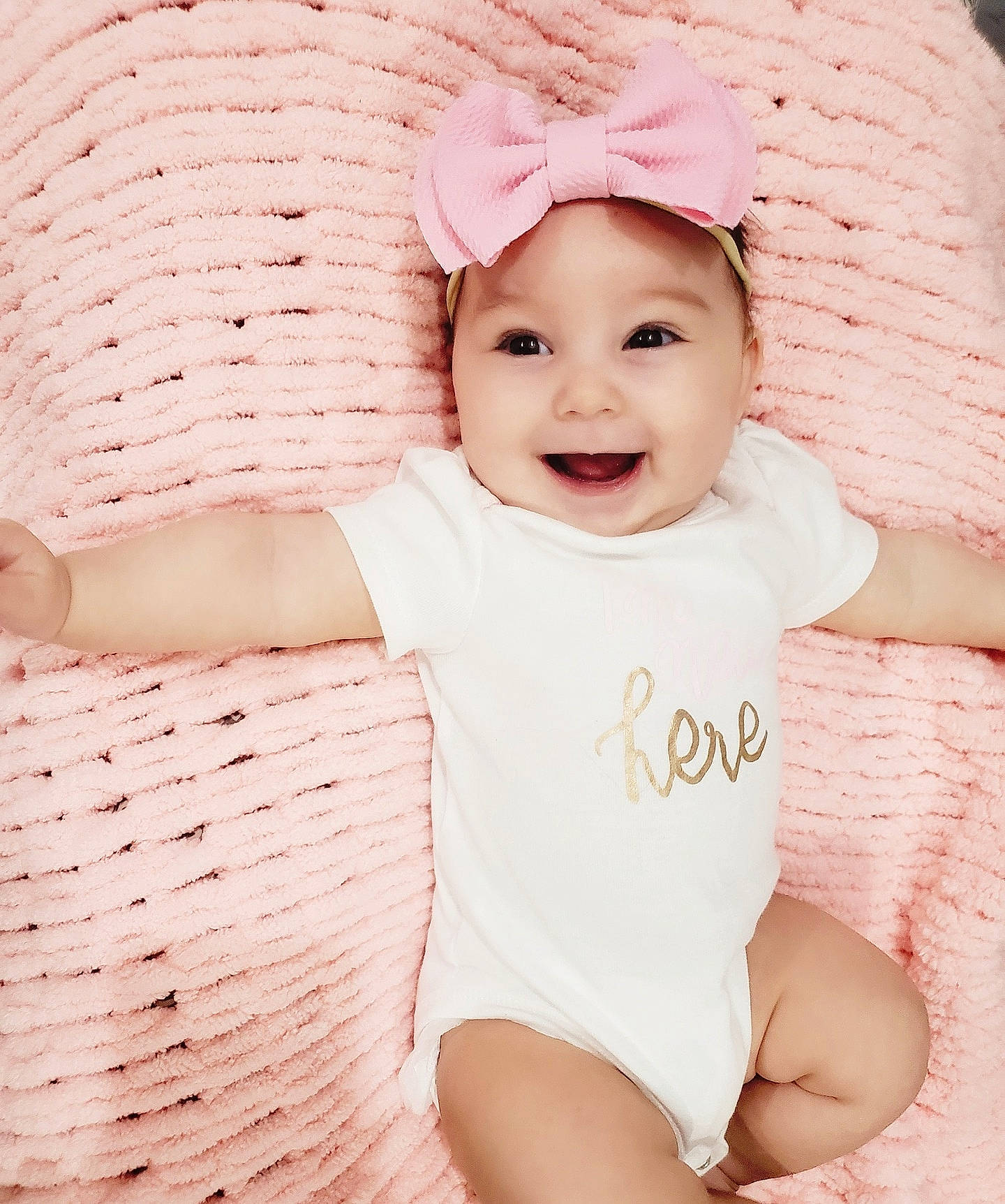 Everly Rose joined the competition — help win amazing prizes! baby, baby_products, baby_sleeping, baby_toddler_clothing, beauty, cap, child, child_model, clothing, costume_accessory, fashion_accessory, happy, hat, headgear, headwear, joy, person, pink, product, skin