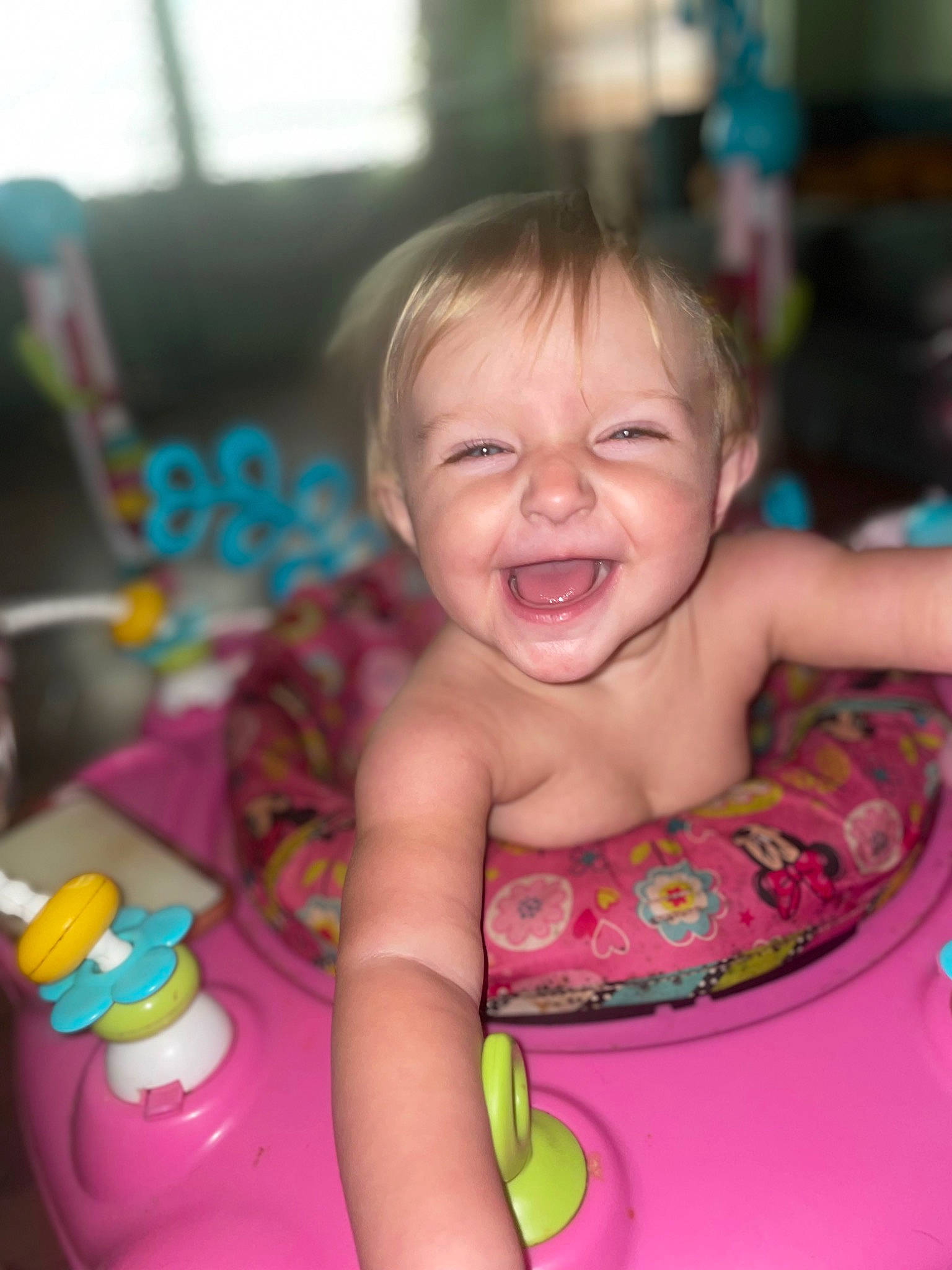 Everlynn joined the competition — help win amazing prizes! baby, baby_playing_with_toys, baby_products, baby_toddler_clothing, bathing, cheek, child, finger, fun, happy, iris, magenta, party, person, pink, play, sitting, skin, smile, toddler
