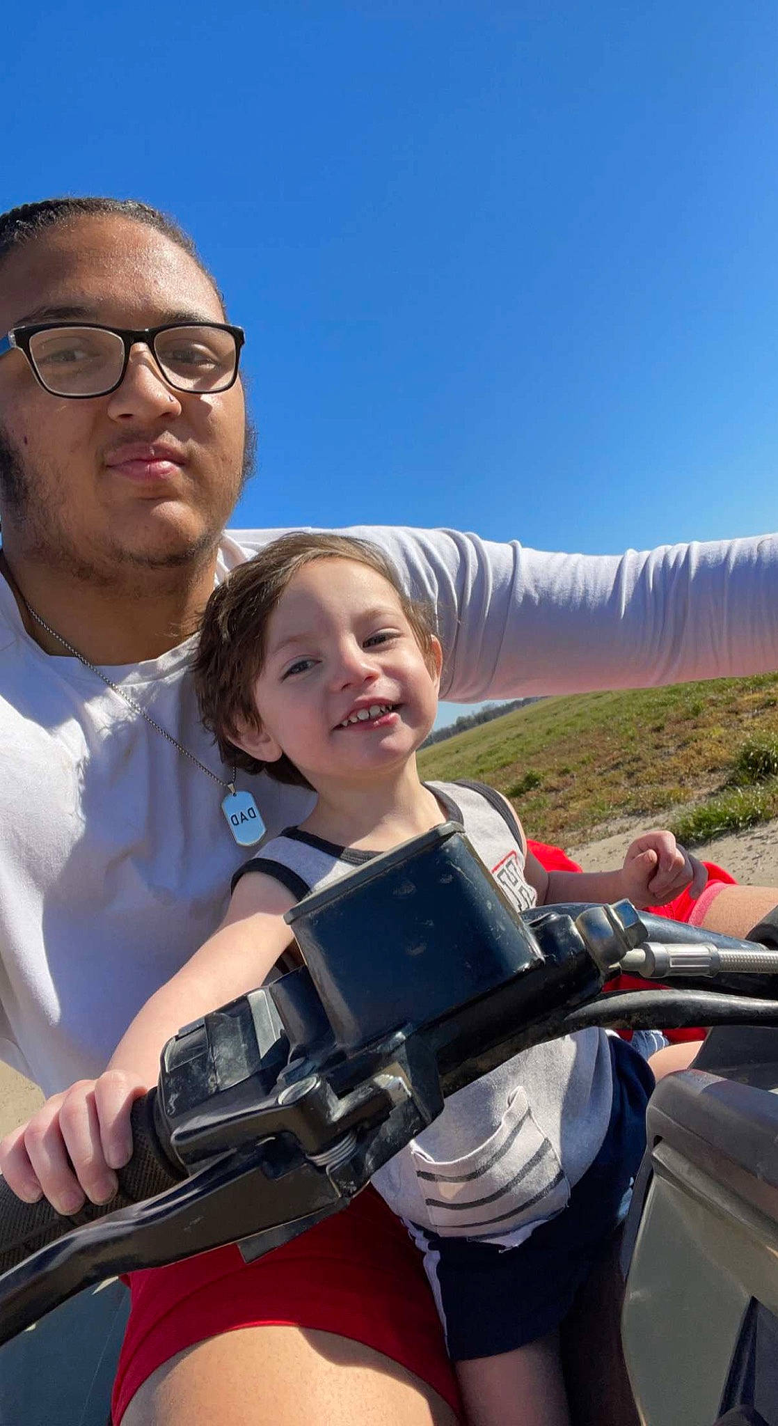 Dayton joined the competition — help win amazing prizes! adventure, camera, event, fun, gesture, glasses, glove, happy, joy, landscape, leisure, person, personal_protective_equipment, product, recreation, single_lens_reflex_camera, sky, smile, toddler, travel