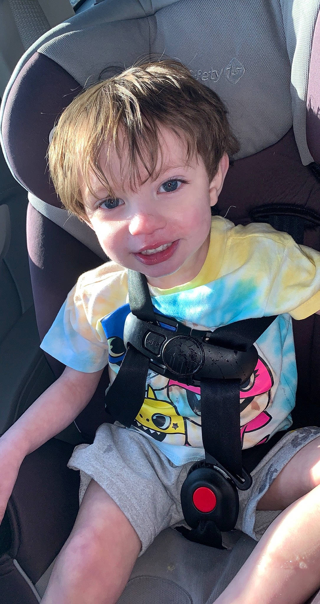 Dayton joined the competition — help win amazing prizes! arm, auto_part, baby_carriage, baby_toddler_clothing, car_seat, child, cool, face, hairstyle, happy, human_body, knee, leg, person, personal_protective_equipment, shorts, skin, smile, t_shirt, thigh