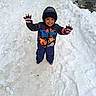 Seyven joined the competition — help win amazing prizes! child, snow, winter_clothing, gloves, jacket, hat, smile, outdoor, snowy_path, boots, happy, cold_weather, snowbank, playful, person, hood, winter, walking, young_child, fun