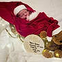 Percy is registered to the contest to win money with this photo: newborn, baby, sleeping, red_clothing, santa_hat, basket, teddy_bear, plush_toy, blanket, fairy_lights, holiday, christmas, soft_texture, white_background, portrait, infant, cute, peaceful, sign, birth_announcement