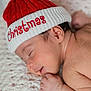 Adam joined the competition — help win amazing prizes! baby, newborn, infant, sleeping, hat, christmas_hat, knit_hat, beanie, blanket, crochet_blanket, hand, ear, face, closed_eyes, skin, cozy, soft_texture, portrait, holiday, cute