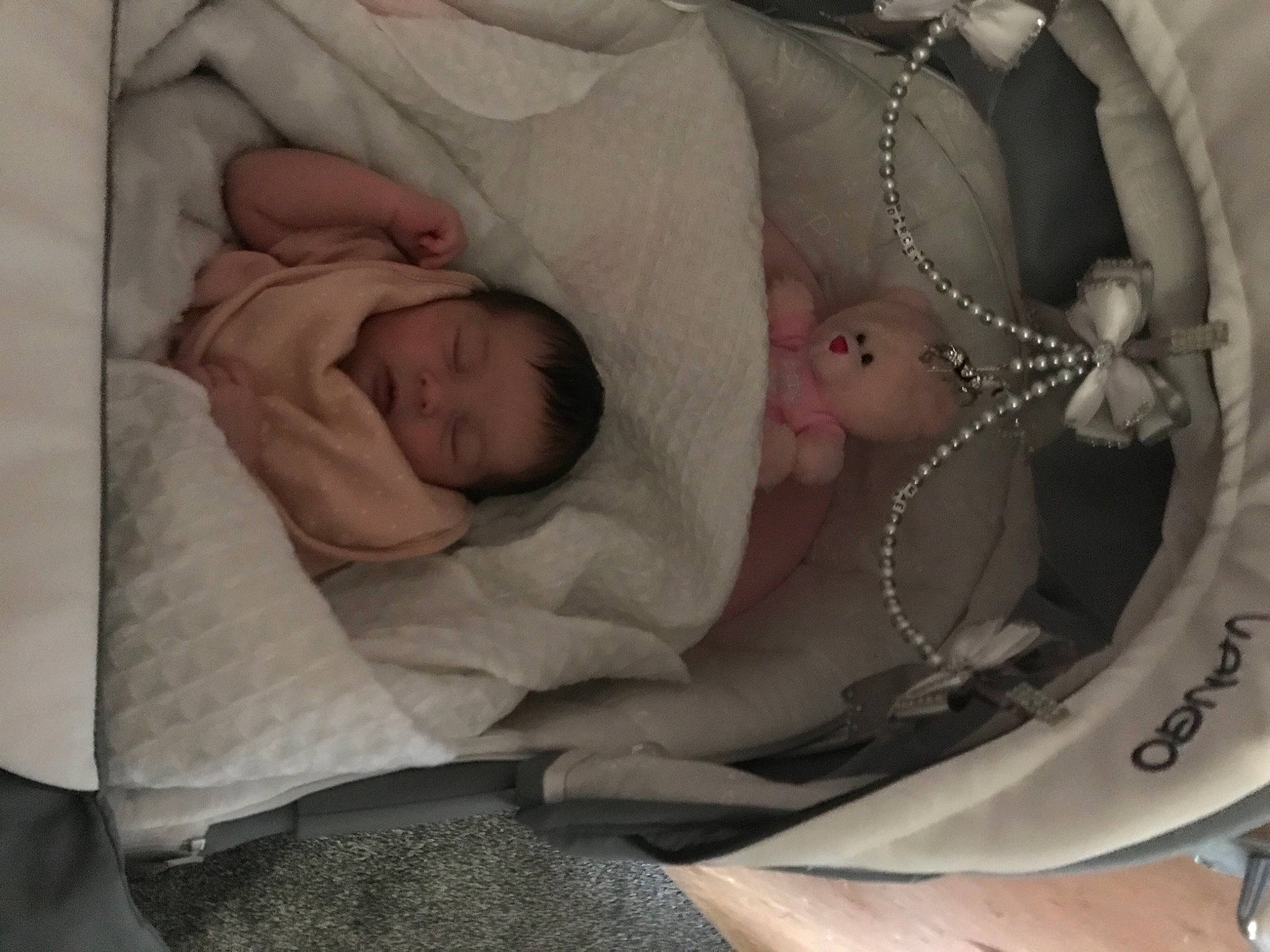Darcey-mae Elizabeth is registered to the contest to win money with this photo: arm, baby, baby_products, baby_toddler_clothing, cheek, chest, child, comfort, eye, fashion_accessory, hand, human_body, jewellery, linens, mouth, person, room, skin, sleep, textile