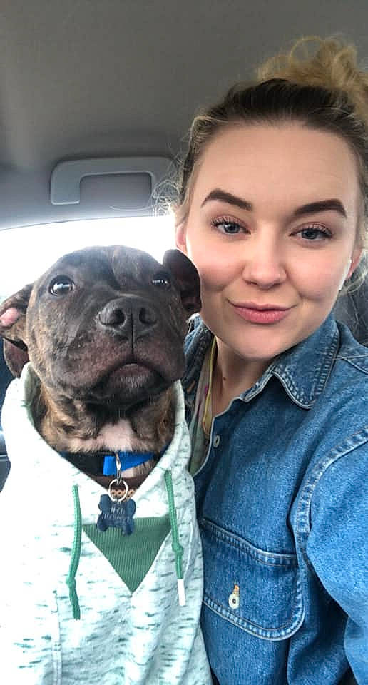 Orion is registered to the contest to win money with this photo: car_seat, carnivore, collar, companion_dog, dog, dog_breed, dog_collar, iris, jacket, jaw, leash, mammal, pet_supply, selfie, snout, sporting_group, street_fashion, vehicle_door, whiskers, working_animal