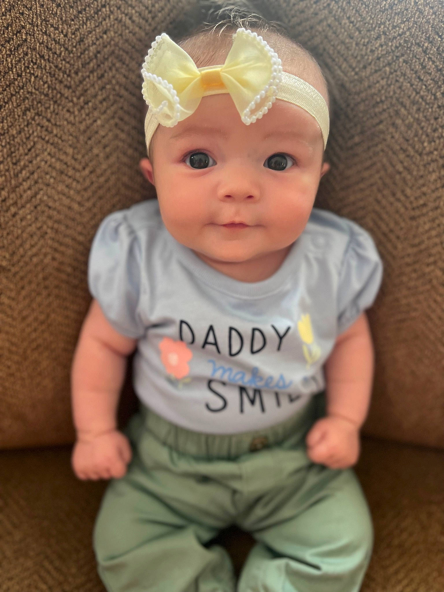 April joined the competition — help win amazing prizes! baby, baby_toddler_clothing, cap, cheek, child, chin, eye, eyebrow, face, hairstyle, happy, head, headgear, headwear, iris, lip, nose, person, pink, skin