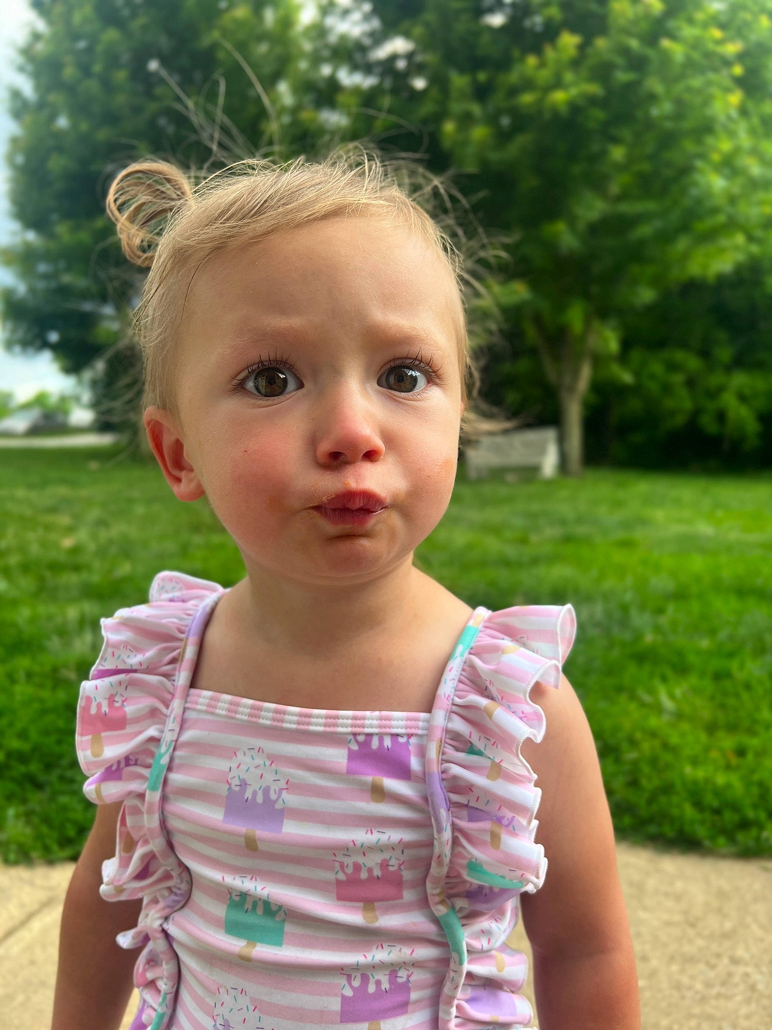 Luciana Avalene joined the competition — help win amazing prizes! baby, baby_toddler_clothing, beauty, child, eye, face, grass, hairstyle, happy, iris, leisure, people_in_nature, person, pink, plant, recreation, sleeve, smile, summer, toddler
