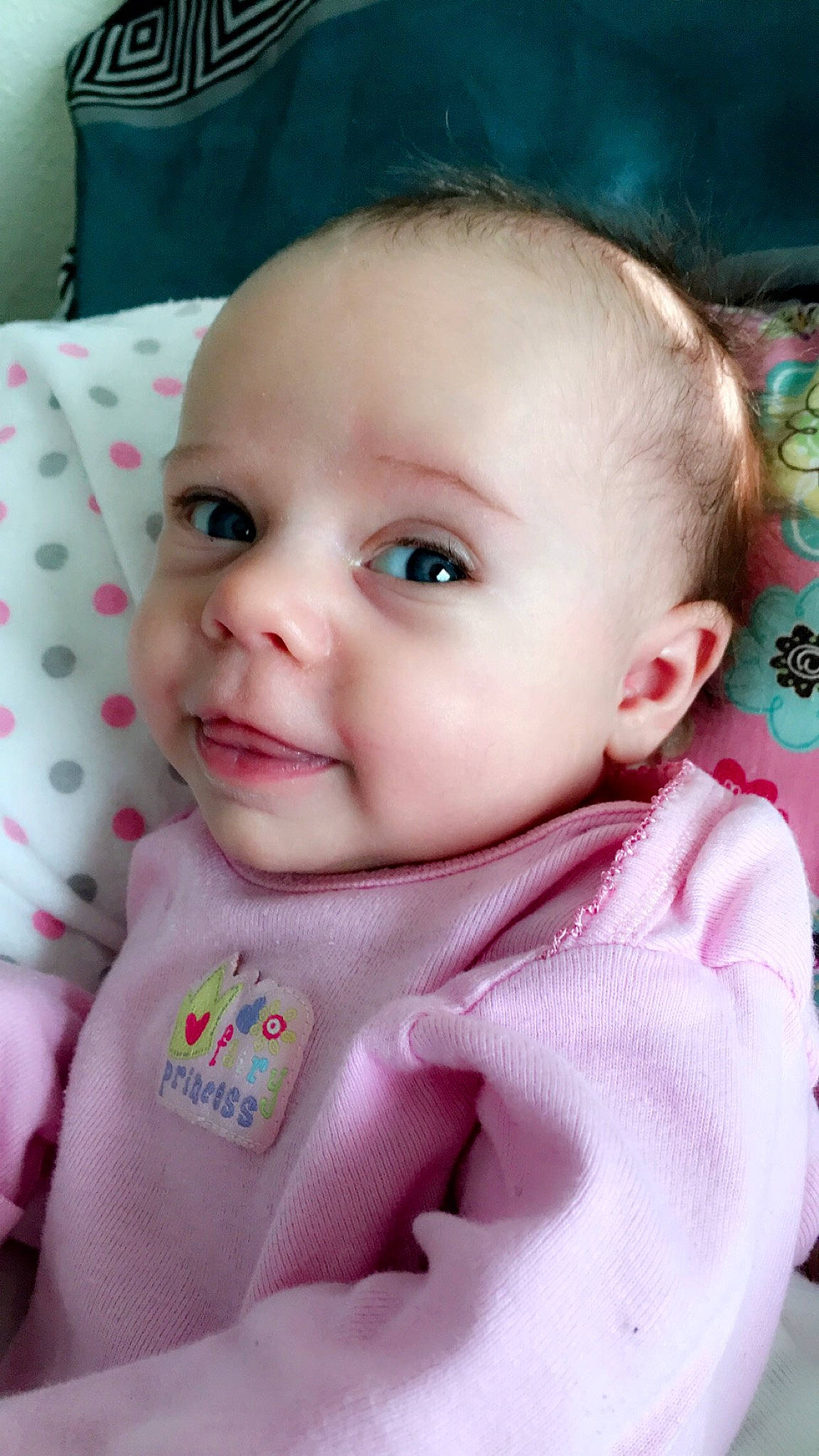 Laynie is registered to the contest to win money with this photo: baby, beauty, cheek, child, eye, eyebrow, face, forehead, head, iris, lip, mouth, nose, person, pink, skin, smile, toddler