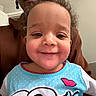 Harmony joined the competition — help win amazing prizes! toddler, child, smiling, portrait, curly_hair, blue_shirt, cartoon, heart, adult, brown_hoodie, indoor, close_up, face, happy, person, family, home, casual, cute, young_child