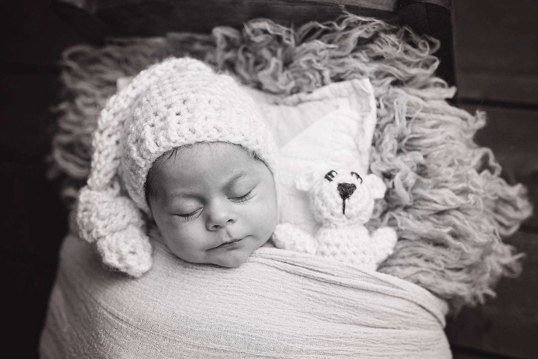 Luna joined the competition — help win amazing prizes! black_and_white, bonnet, child, crochet, fur, girl, headgear, infant, knit_cap, knitting, monochrome, monochrome_photography, nose, person, photograph, photography, portrait_photography, smile, textile, toddler