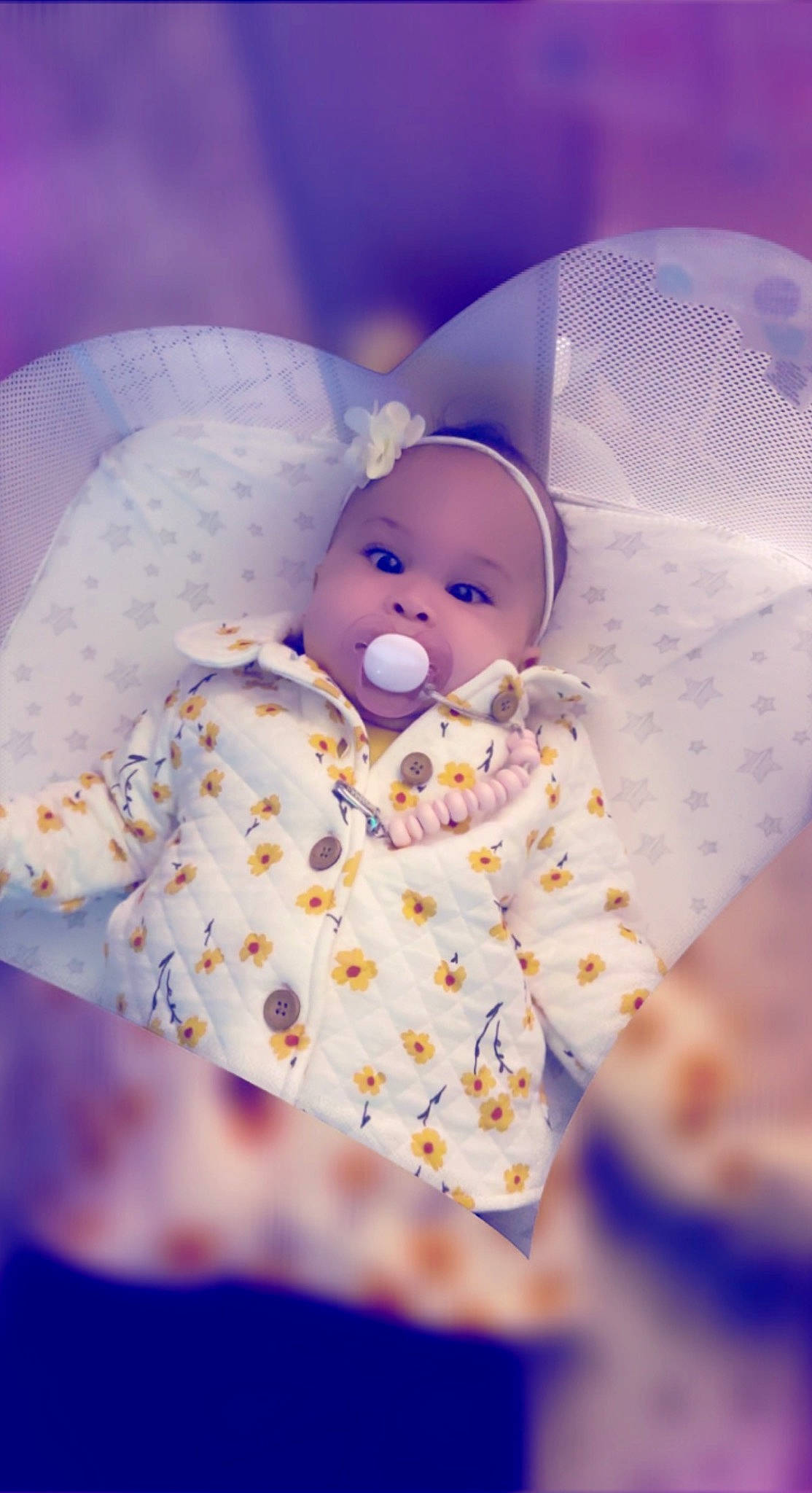 Charlotte joined the competition — help win amazing prizes! baby, baby_products, baby_sleeping, baby_toddler_clothing, bedtime, child, comfort, dress, event, happy, hat, linens, pattern, person, product, purple, room, sleep, textile, toddler