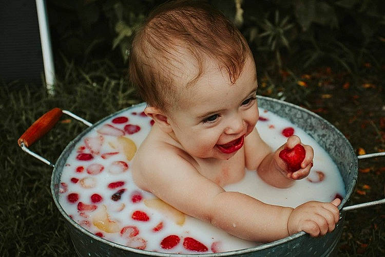 Daxton is registered to the contest to win money with this photo: baby, baby_products, bathing, child, finger, lip, person, plant, product, red, skin, toddler