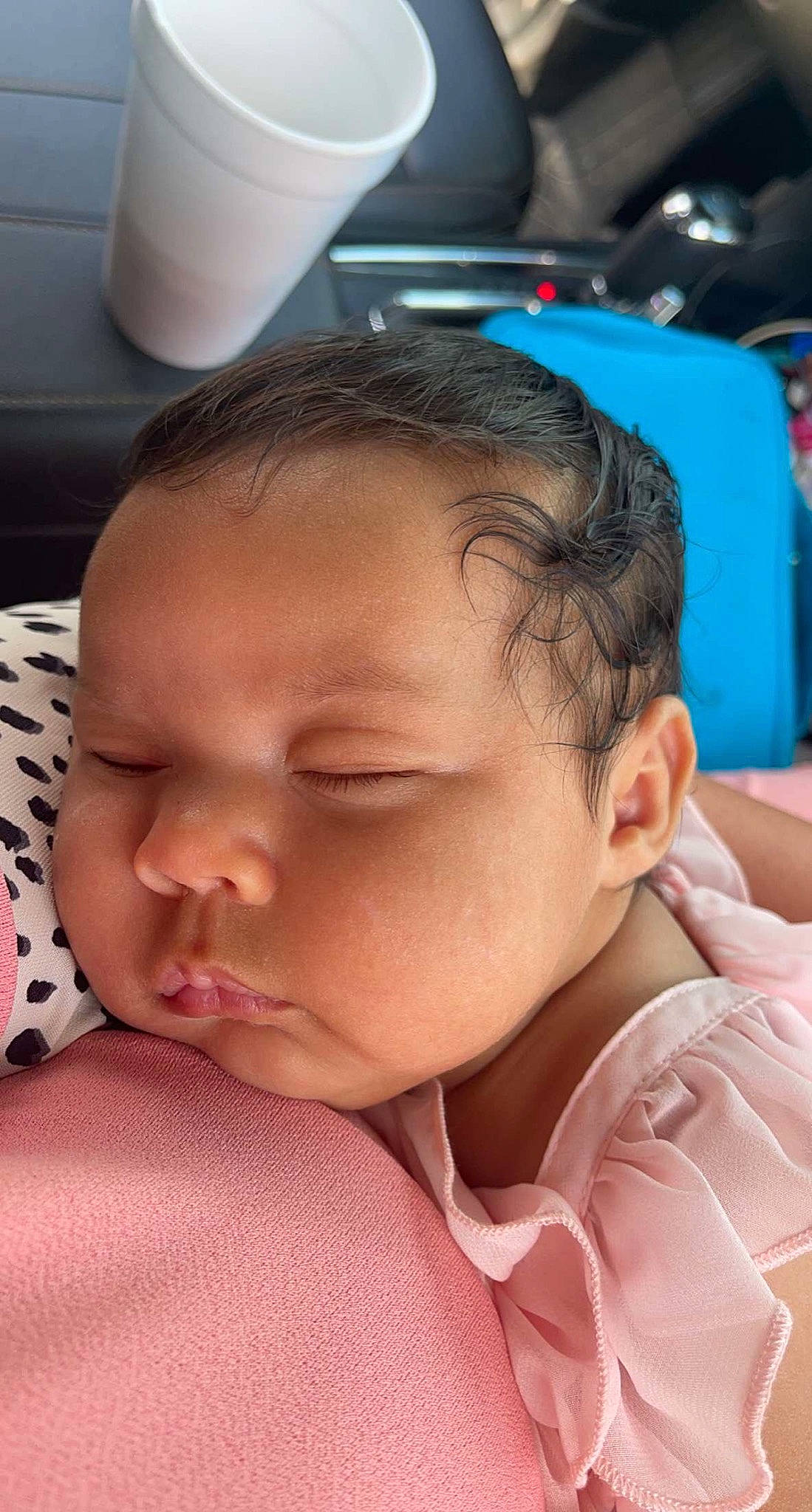 Aubrey joined the competition — help win amazing prizes! baby, baby_toddler_clothing, black_hair, cheek, child, chin, comfort, ear, eyebrow, eyelash, happy, linens, mouth, nose, paper_towel, person, skin, sleeve, tissue_paper, toddler