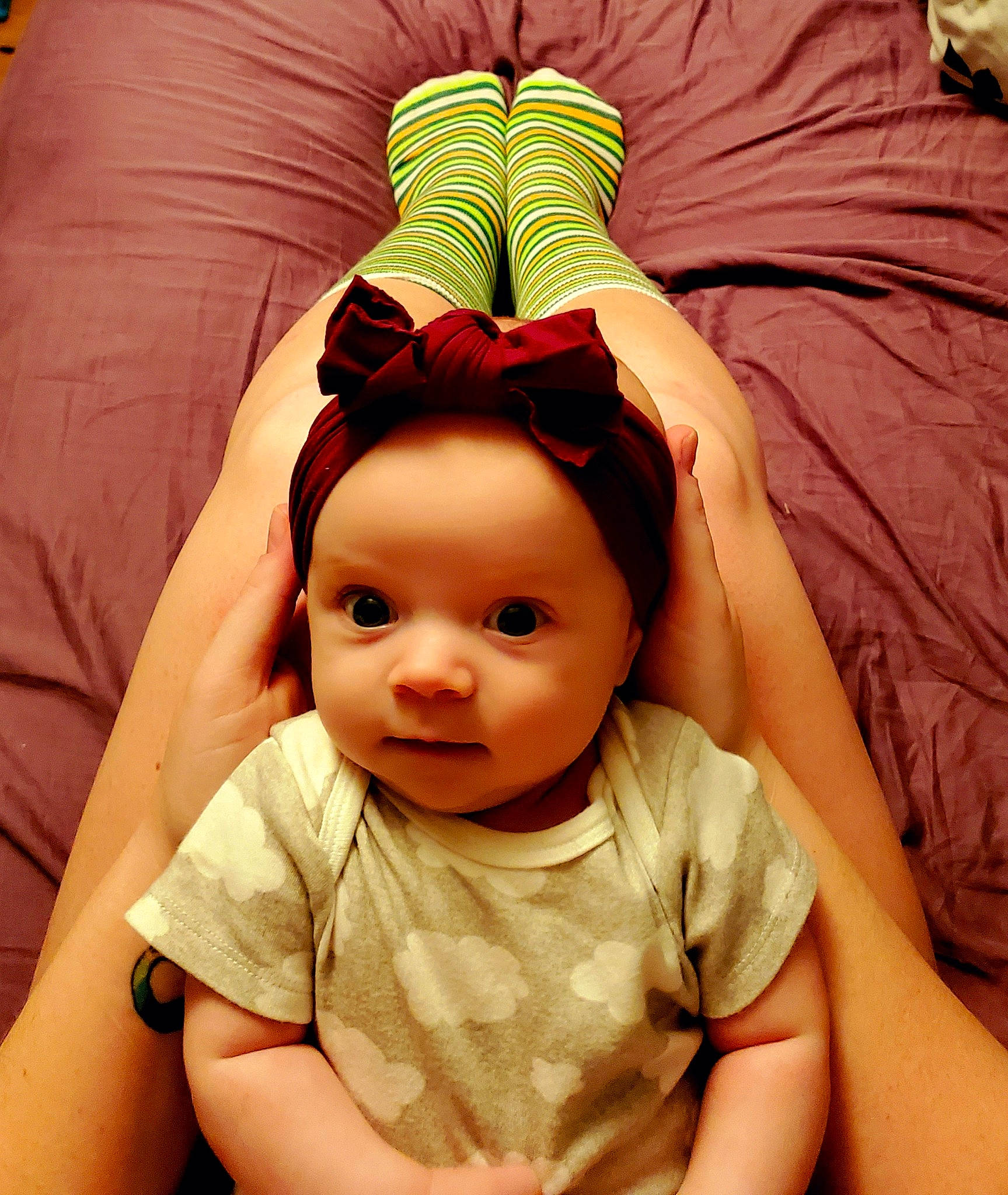 Haevyn joined the competition — help win amazing prizes! arm, baby, cheek, child, ear, eye, finger, hair_accessory, head, headband, headgear, lip, mouth, nose, person, skin, toddler