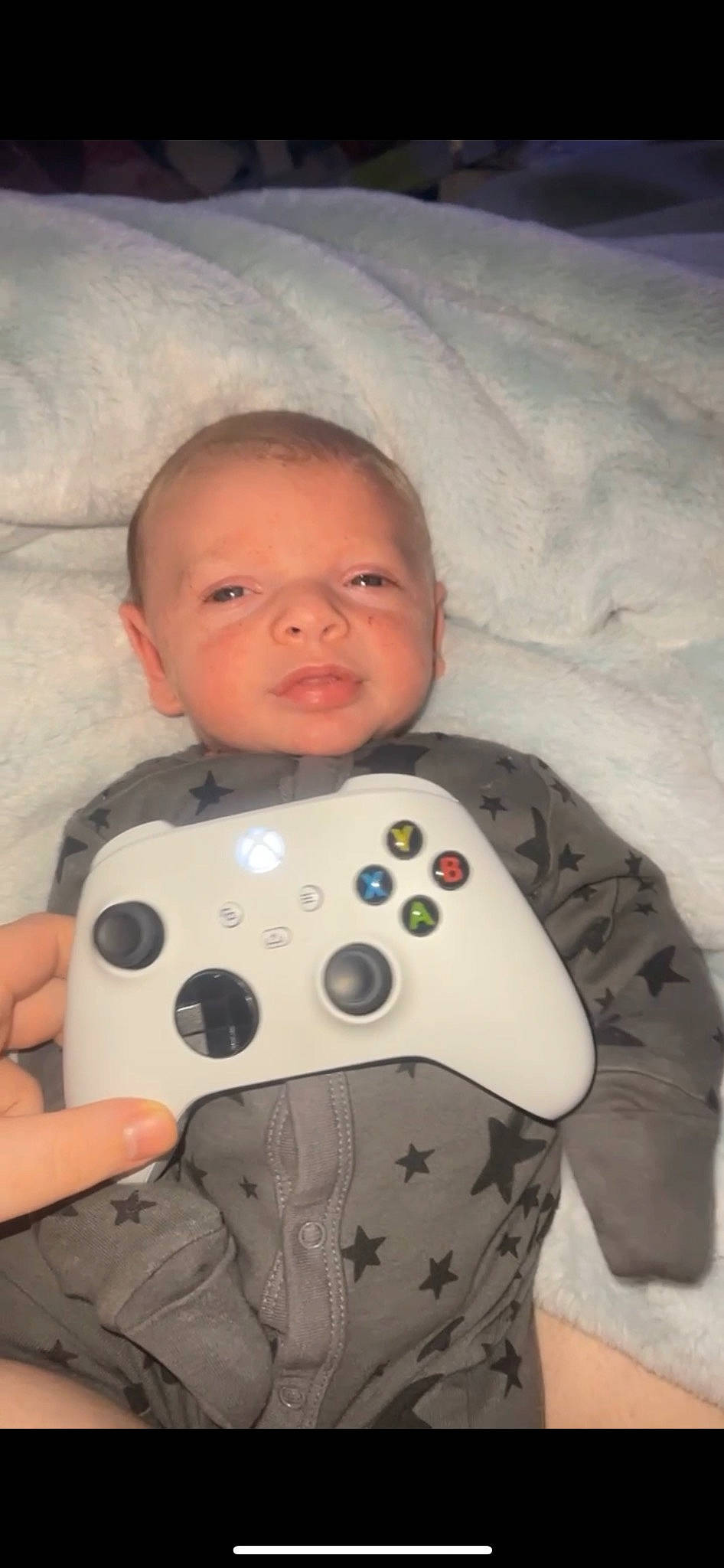 Bailey joined the competition — help win amazing prizes! audio_equipment, carmine, child, comfort, electronic_device, electronic_instrument, fun, gadget, game_controller, input_device, iris, joystick, peripheral, person, plastic, remote_control, sitting, sleeve, toddler, video_game_accessory