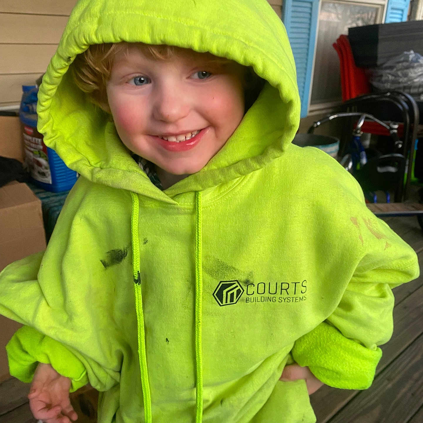 Maysin joined the competition — help win amazing prizes! architecture, baby, box, building, clothing, coat, face, hat, head, hood, hoodie, jacket, knitwear, outdoors, person, photography, portrait, shelter, sweater, sweatshirt