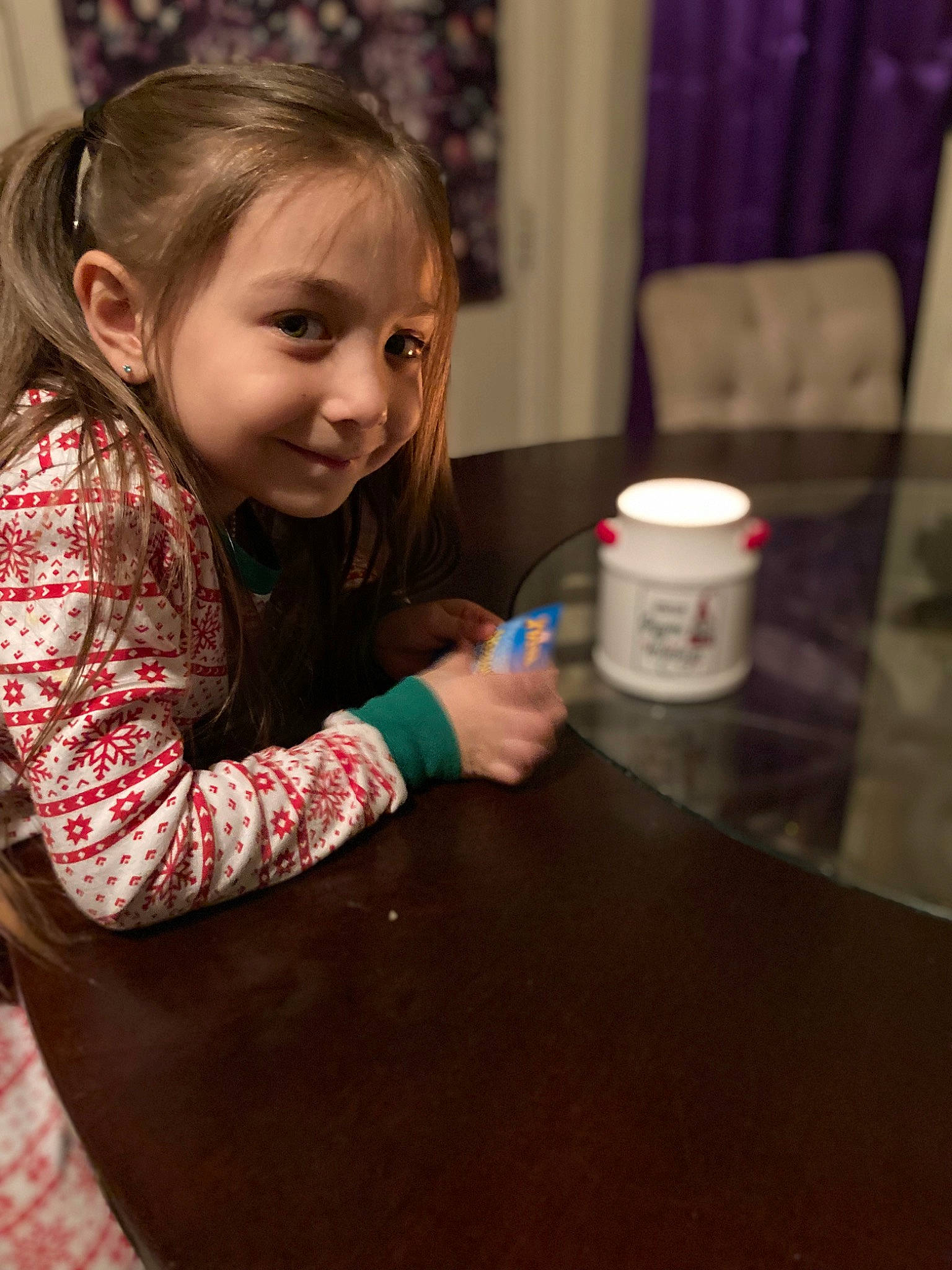 Marleigh Jean is registered to the contest to win money with this photo: child, curtain, finger, flooring, fun, hairstyle, hand, happy, human, joy, office_supplies, person, play, sitting, smile, standing, table, toddler, varnish, water_bottle