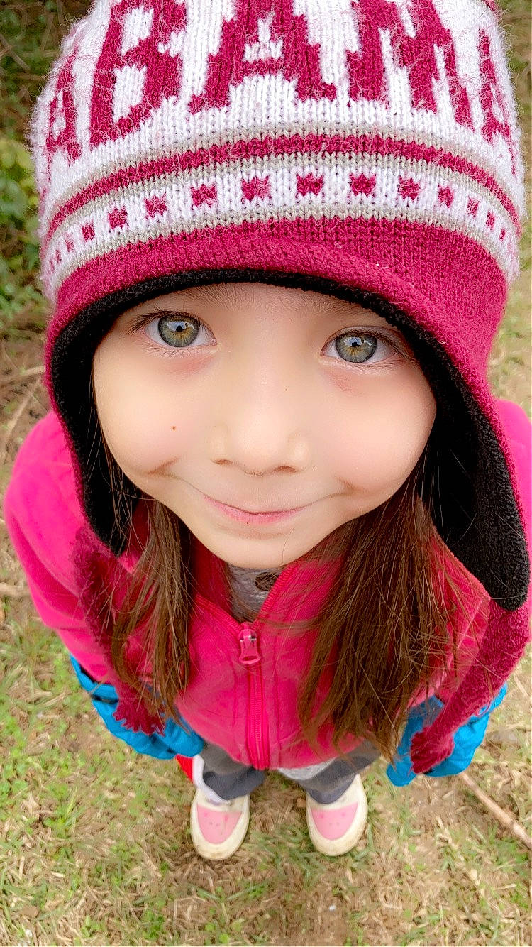 Marleigh Jean joined the competition — help win amazing prizes! cap, clothing, eye, face, grass, happy, headgear, headwear, joy, leaf, light, lip, nose, organ, outerwear, person, photograph, pink, plant, skin