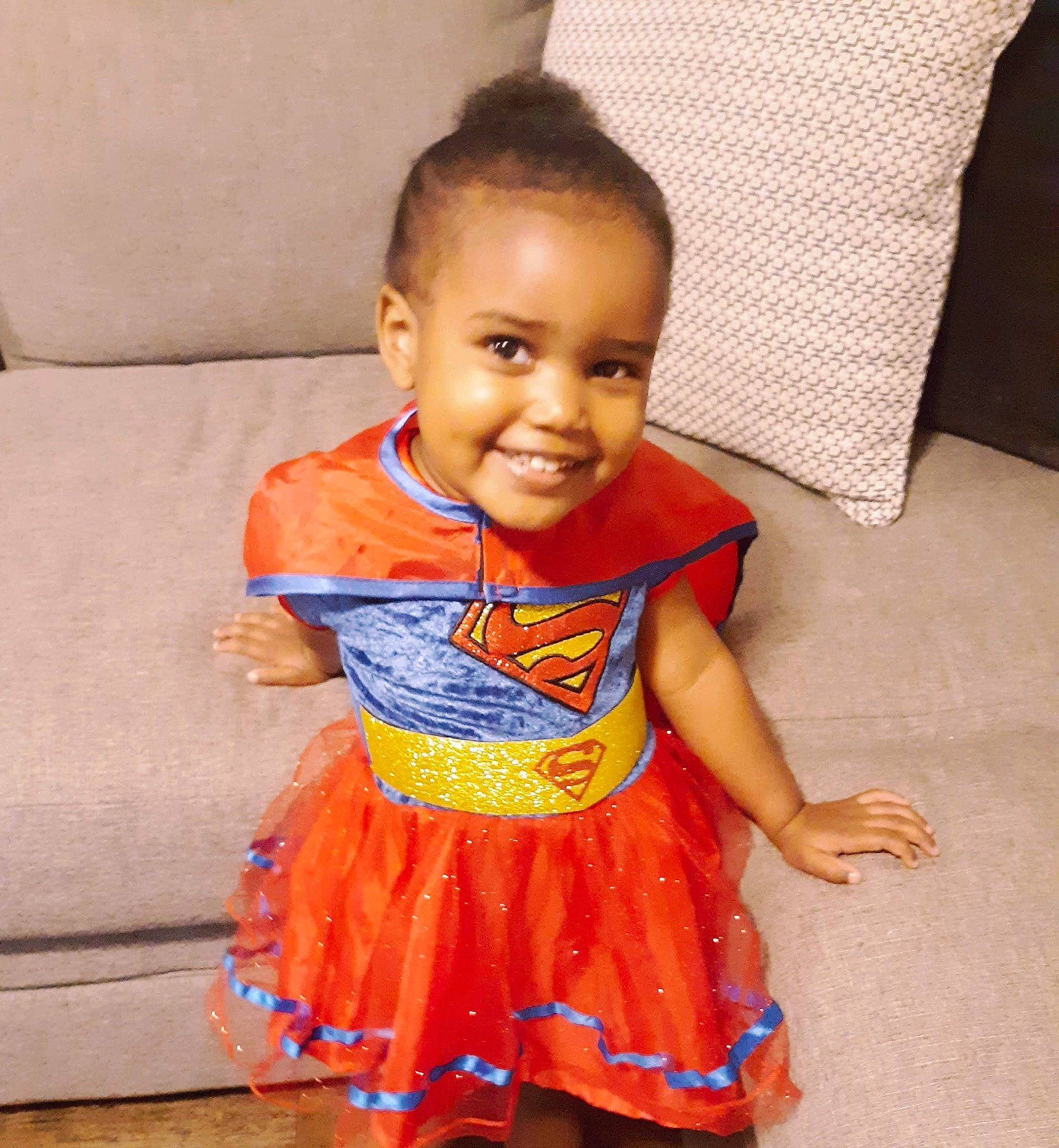 Destini is registered to the contest to win money with this photo: baby_toddler_clothing, child, joy, person, smile, toddler