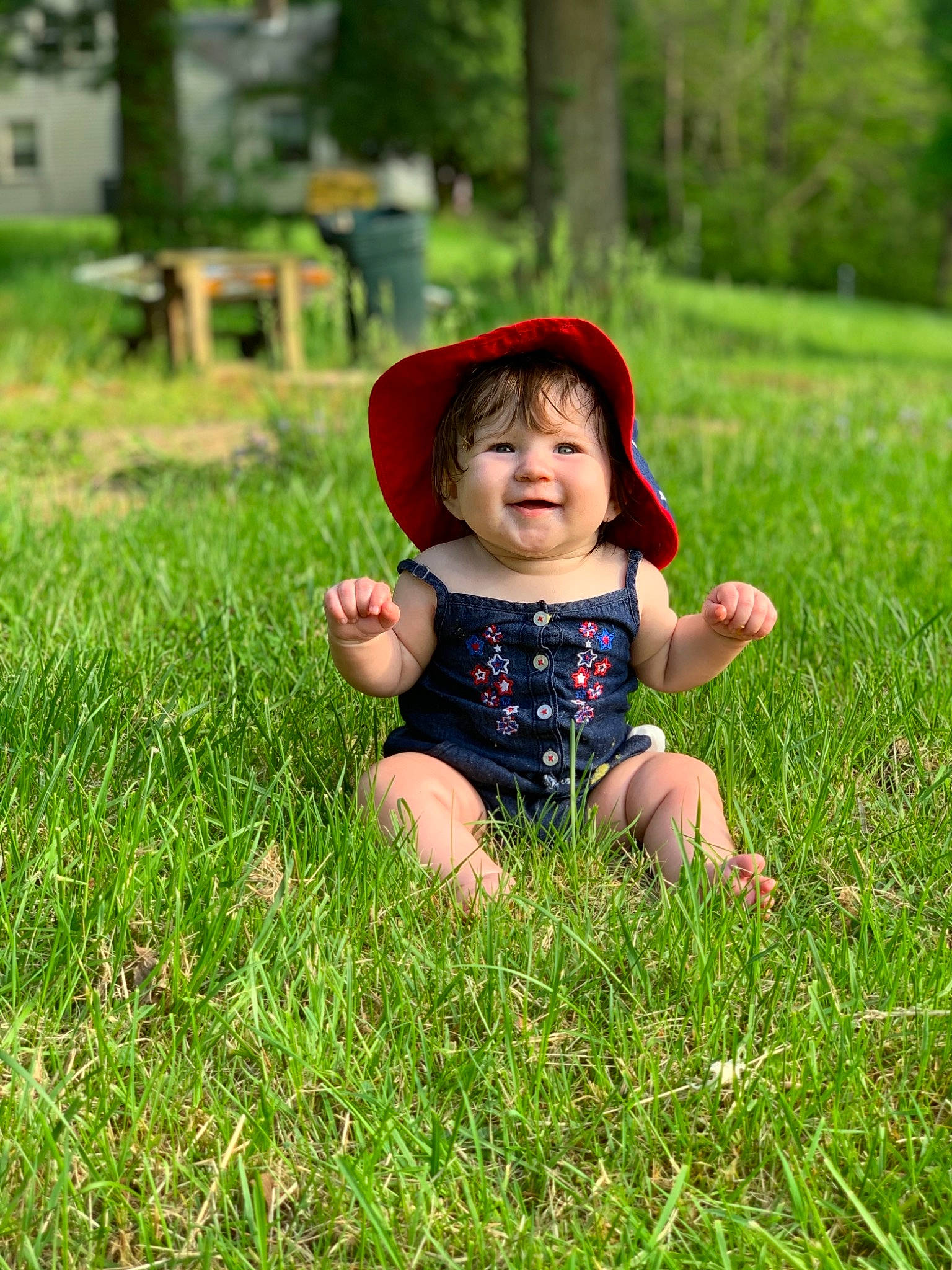 Kayslee joined the competition — help win amazing prizes! baby, child, fun, grass, grass_family, grassland, green, happy, joy, lawn, meadow, people_in_nature, person, photography, plant, recreation, sitting, skin, smile, summer
