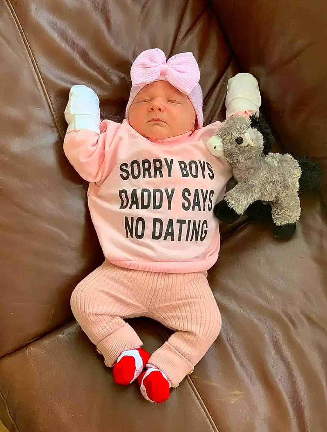Lacie joined the competition — help win amazing prizes! baby, baby_sleeping, baby_toddler_clothing, cap, carmine, child, christmas, costume_hat, fictional_character, finger, font, hand, happy, hat, headwear, person, pink, santa_claus, sleeve, stuffed_toy