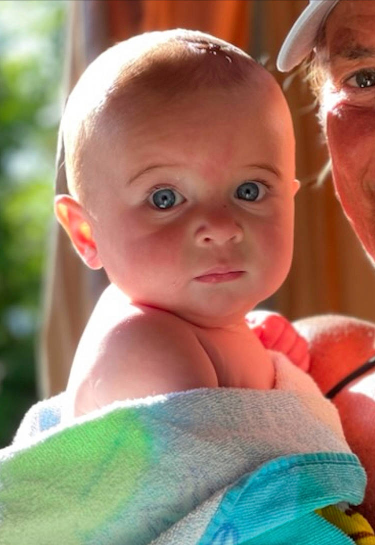 James joined the competition — help win amazing prizes! baby, baby_products, baby_toddler_clothing, cheek, chest, child, chin, eyebrow, eyelash, facial_expression, fun, happy, iris, lip, mouth, neck, nose, person, skin, summer