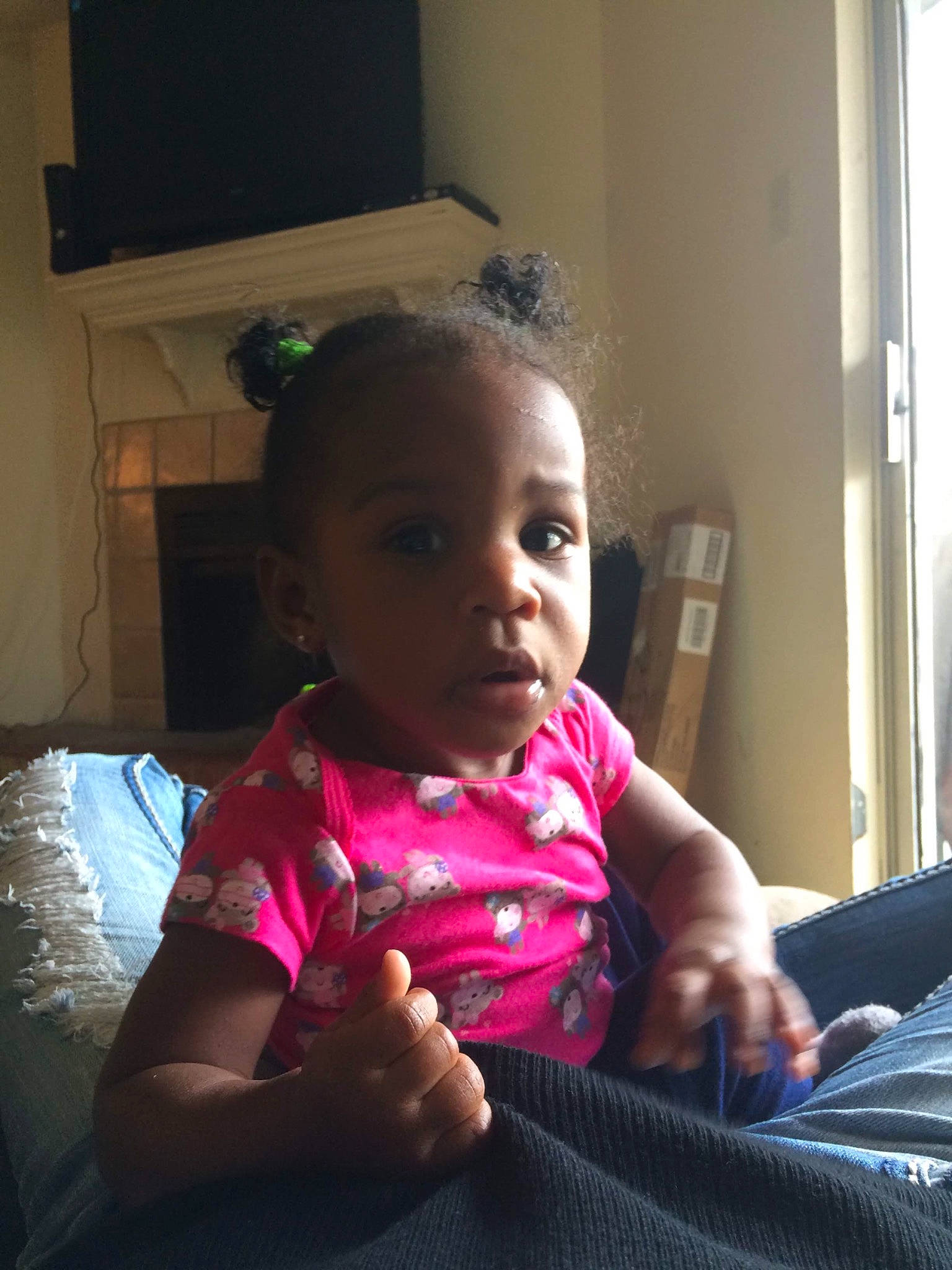 Makenzi joined the competition — help win amazing prizes! baby, baby_toddler_clothing, cheek, child, comfort, electronic_device, floor, flooring, fun, gadget, lap, magenta, netbook, person, reading, room, sitting, toddler, typing, vacation