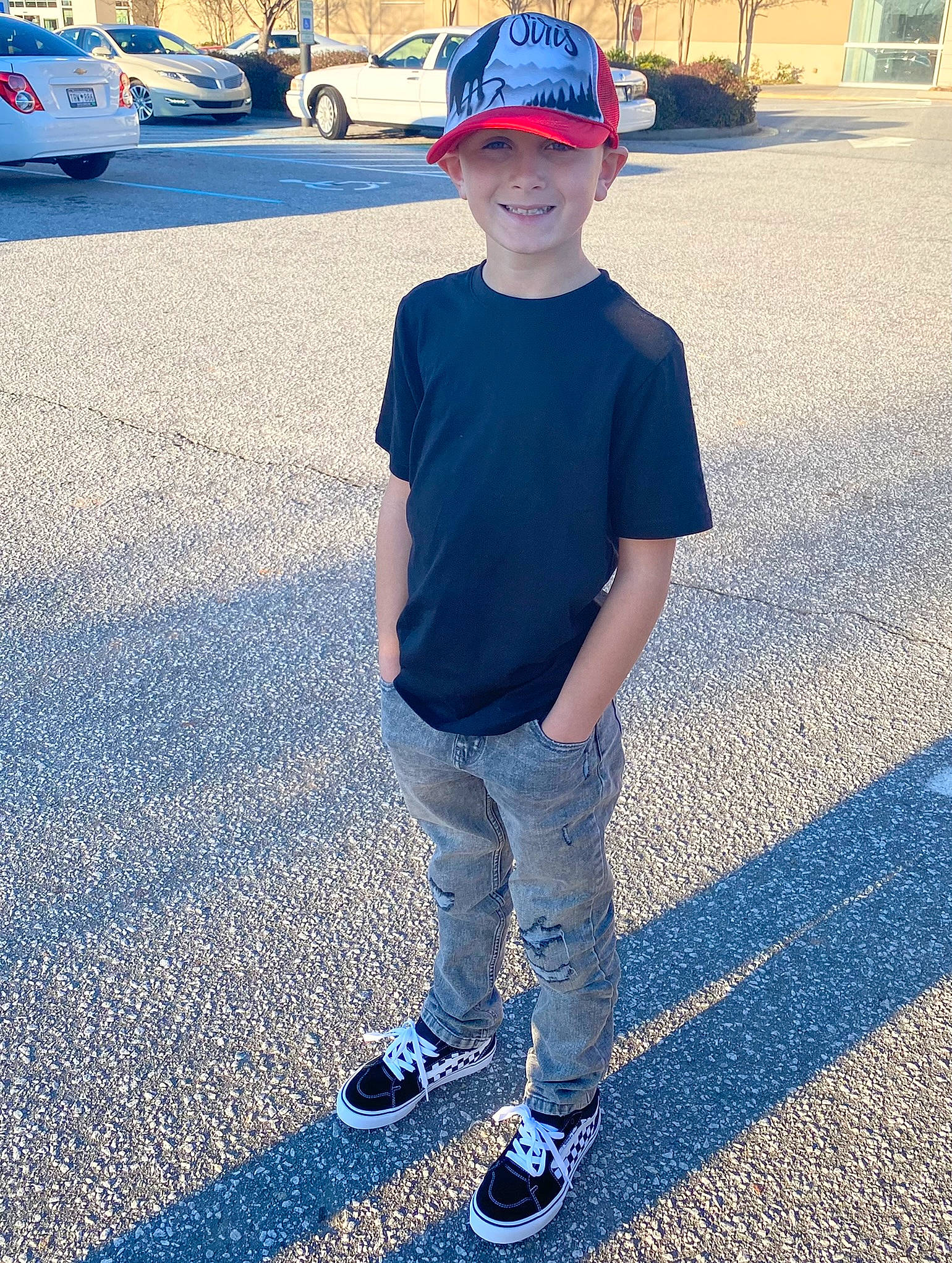Siris joined the competition — help win amazing prizes! asphalt, baseball_cap, blue, cap, cool, electric_blue, eyewear, footwear, grass, happy, hat, headwear, joy, light, person, road_surface, sidewalk, sleeve, smile, standing