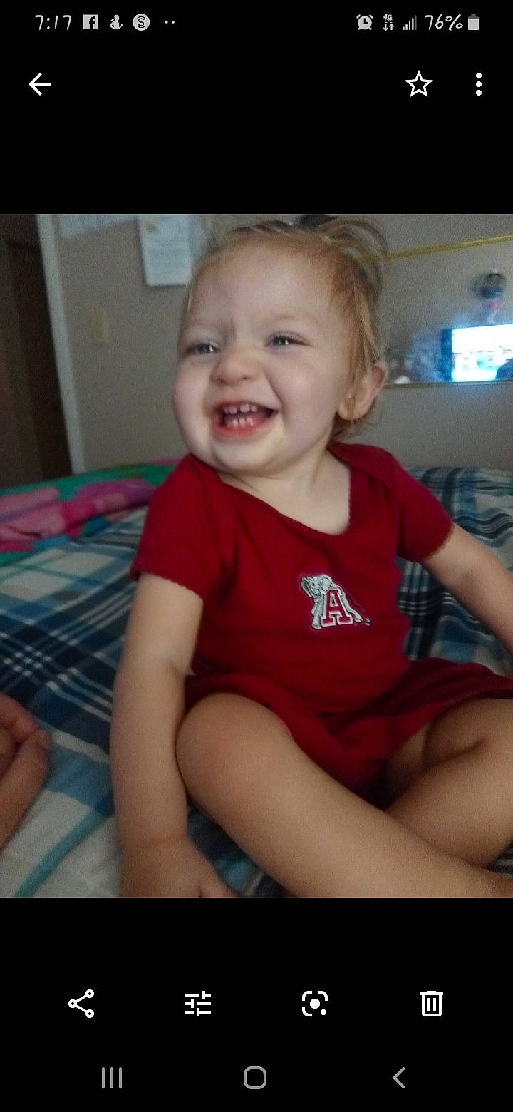 Anastasia Grace  joined the competition — help win amazing prizes! arm, baby, blond, cheek, child, chin, eye, face, facial_expression, fun, head, joy, laugh, lip, mouth, nose, person, sitting, skin, smile