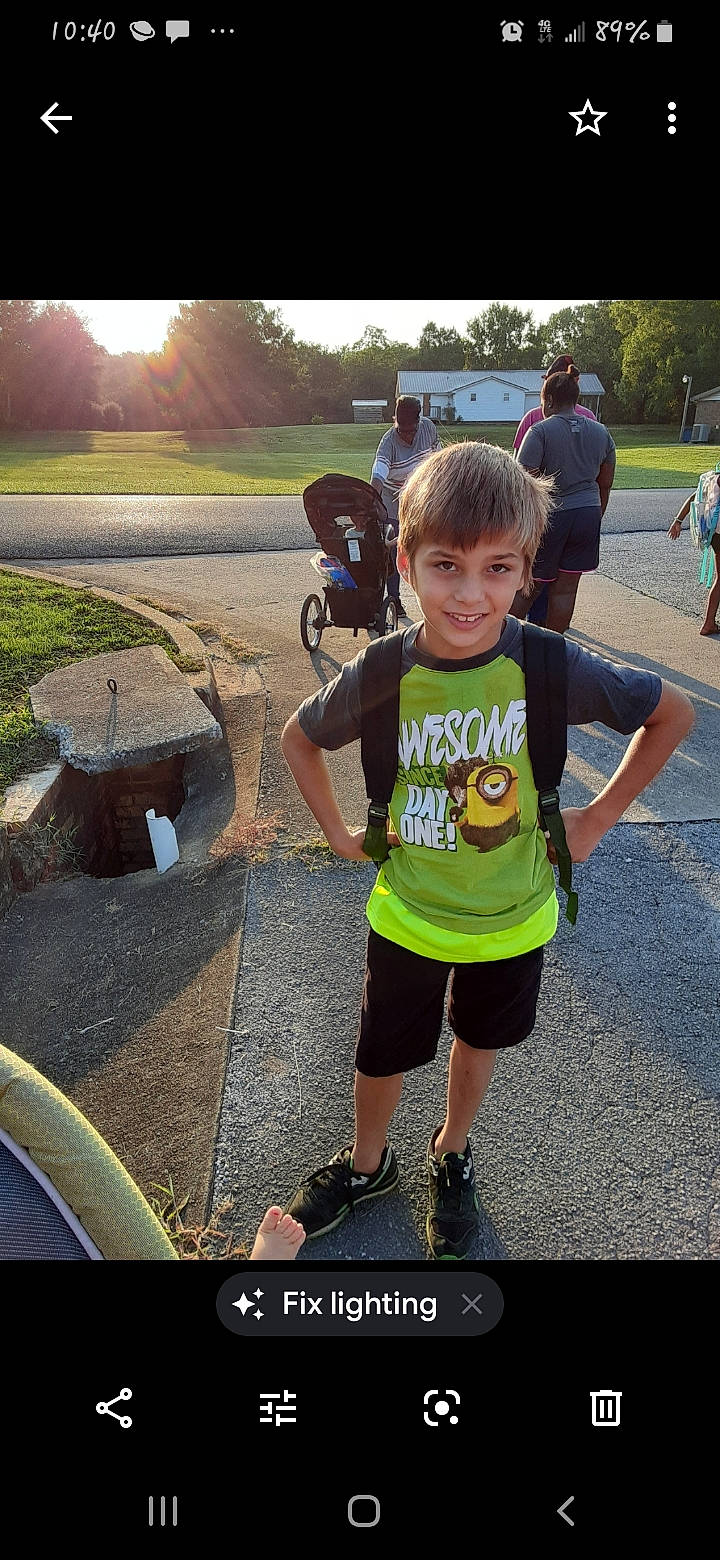 Baelin is registered to the contest to win money with this photo: asphalt, child, fun, happy, joy, person, photography, play, recreation, running, sky, smile, toddler, tree