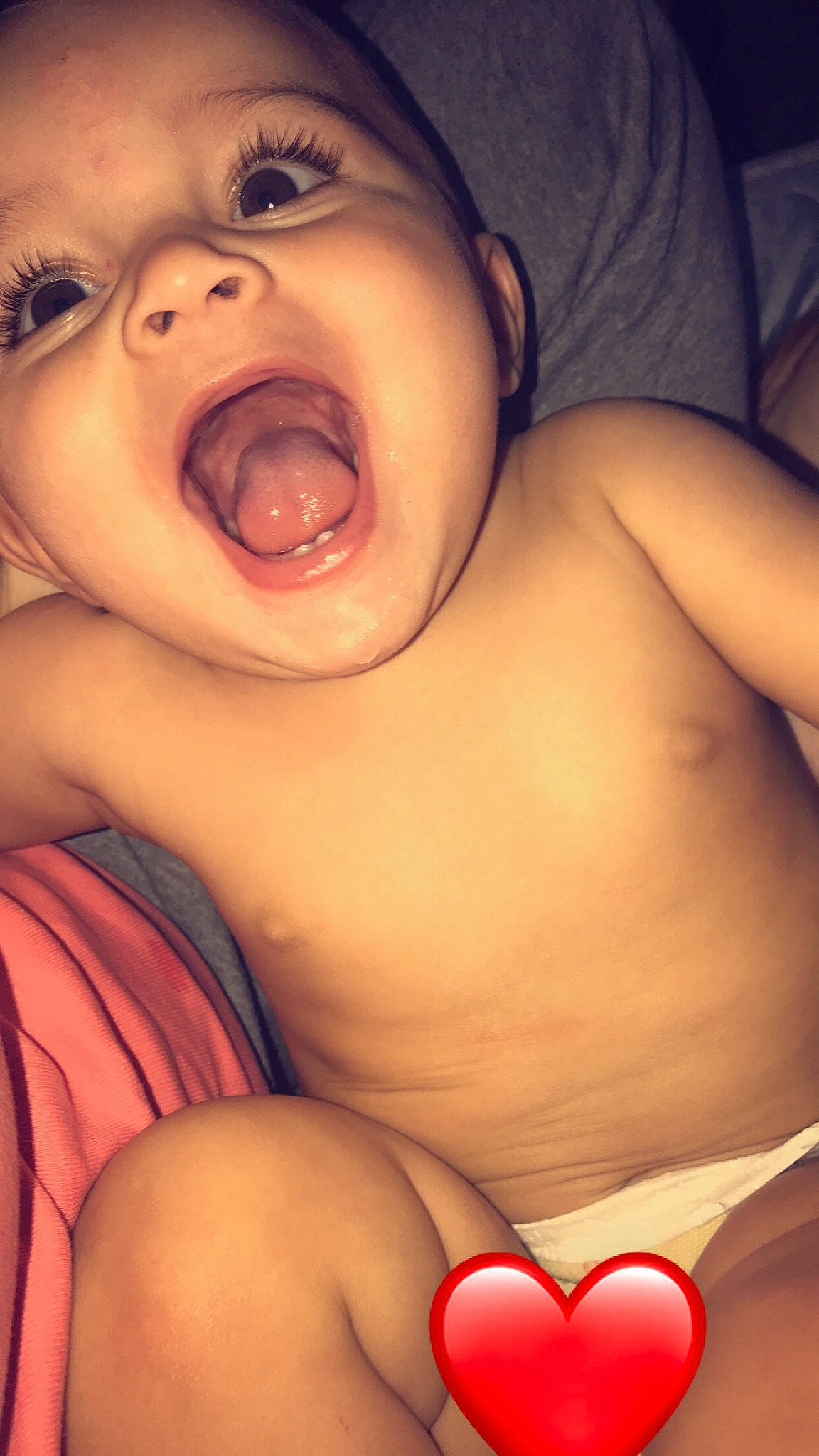 Lylah is registered to the contest to win money with this photo: abdomen, barechested, briefs, carmine, cheek, chest, child, eyelash, facial_expression, heart, lip, muscle, neck, organ, person, skin, stomach, tongue, trunk, undergarment