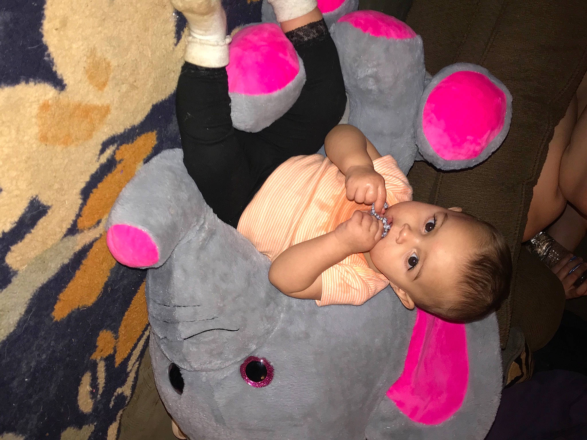 Lylah is registered to the contest to win money with this photo: baby, baby_products, baby_toddler_clothing, baby_toys, child, person, pink, plush, stomach, toddler, watch