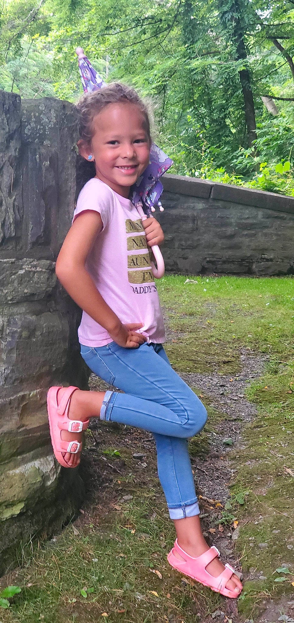 Kimora joined the competition — help win amazing prizes! clothing, cool, facial_expression, fun, grass, hairstyle, happy, joy, knee, leaf, leg, leisure, people_in_nature, person, plant, recreation, smile, sneakers, t_shirt, thigh