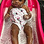 baby, bathtub, bubbles, soap, water, child, cute, pink, towel, minnie_mouse, foam, legs, feet, bath_time, indoor, floor, tiles, reflection, skin, person