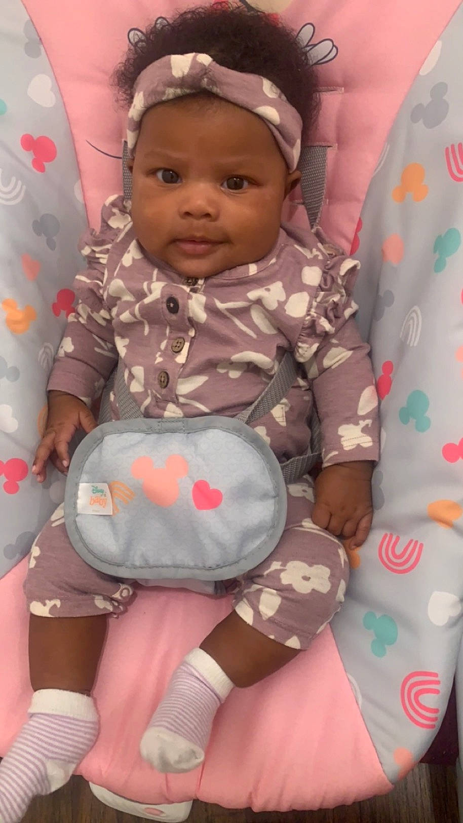Azaria joined the competition — help win amazing prizes! baby, baby_products, baby_toddler_clothing, cheek, child, comfort, face, facial_expression, happy, head, headwear, linens, pattern, person, pink, sitting, skin, sleeve, smile, textile