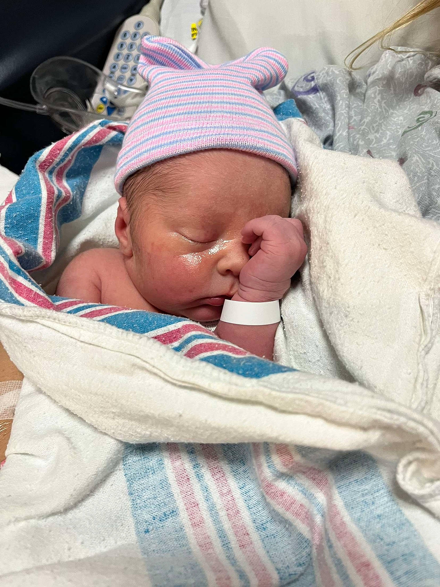 Braxton joined the competition — help win amazing prizes! baby, baby_products, baby_safety, baby_sleeping, baby_toddler_clothing, bedding, bedtime, blanket, cheek, child, comfort, eye, hat, linens, nap, person, room, skin, sleep, textile