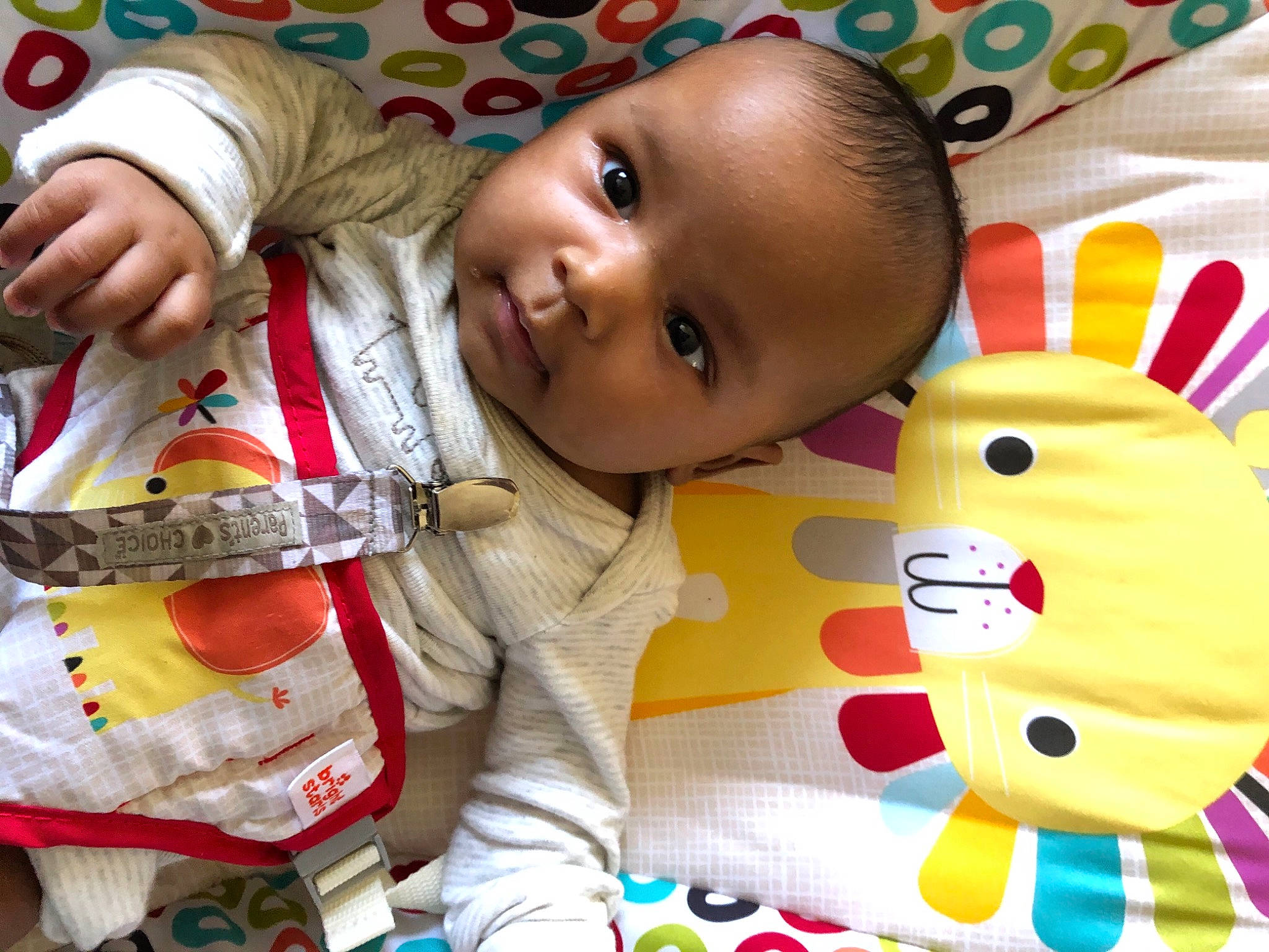 Mahriannah joined the competition — help win amazing prizes! baby, baby_toddler_clothing, cheek, eye, face, facial_expression, green, hairstyle, happy, head, mouth, nose, organ, person, photograph, product, skin, sleeve, smile, textile