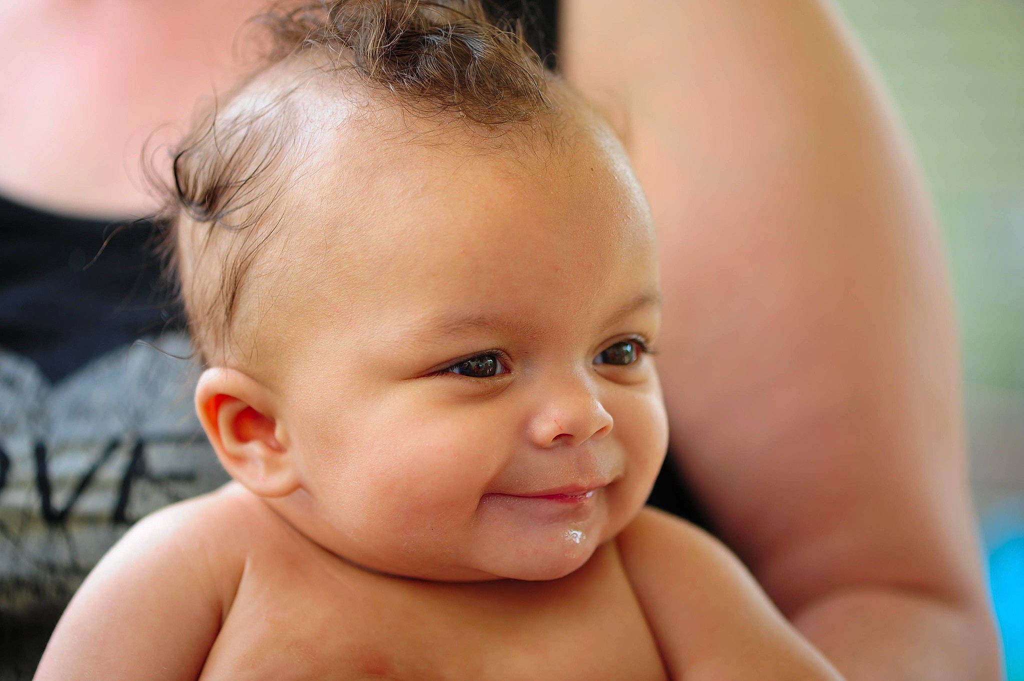 Khamari joined the competition — help win amazing prizes! baby, baby_bathing, bathing, black_hair, cheek, chest, ear, eyelash, finger, gesture, happy, human_body, iris, joy, lip, neck, nose, person, skin, smile