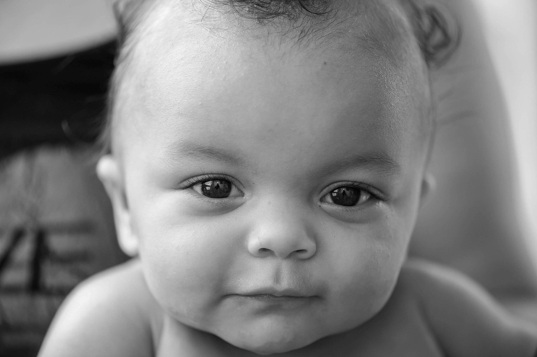 Khamari joined the competition — help win amazing prizes! baby, black, black_and_white, cheek, chin, ear, eyebrow, eyelash, finger, flash_photography, hand, happy, iris, lip, mouth, nose, person, skin, smile, toddler