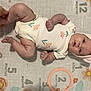 Alina joined the competition — help win amazing prizes! baby, infant, onesie, headband, pink_bow, milestone_blanket, months, hand, foot, legs, arms, floral_pattern, cute, lying_down, child, newborn, skin, soft_lighting, indoors, person