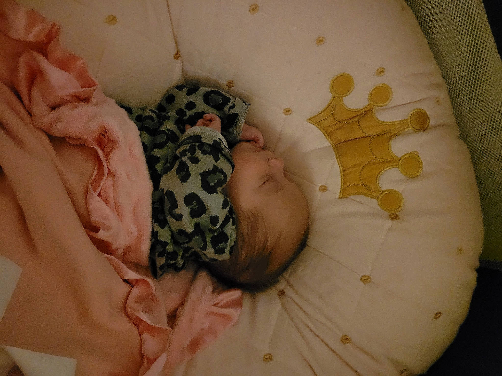 Joy joined the competition — help win amazing prizes! baby, baby_safety, baby_sleeping, baby_toddler_clothing, cheek, comfort, finger, hand, head, human_body, infant_bed, linens, mammal, pattern, person, pink, product, skin, sleeve, textile