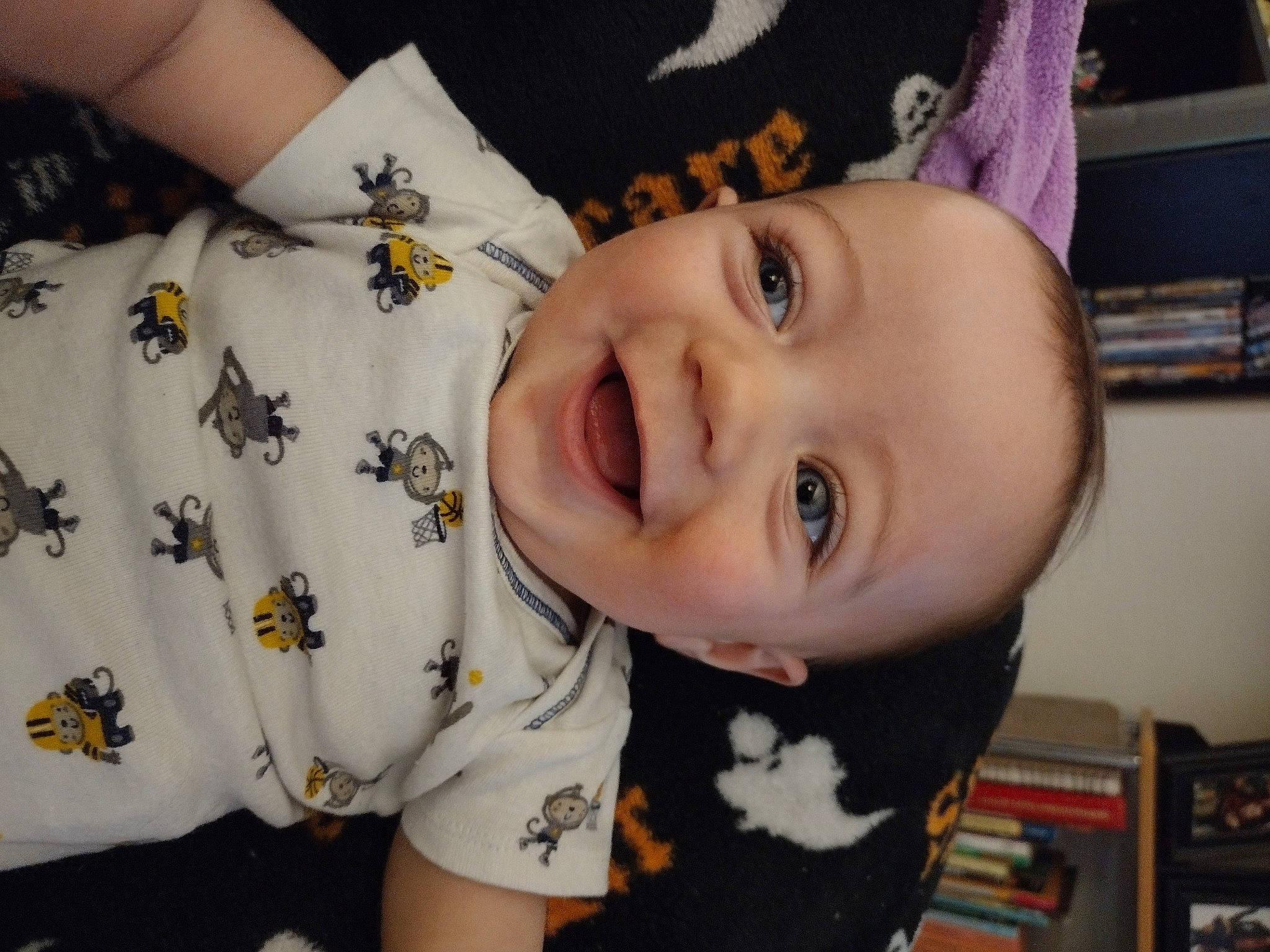 Sylas joined the competition — help win amazing prizes! baby, baby_laughing, baby_toddler_clothing, cheek, cool, eye, eyebrow, face, facial_expression, happy, head, iris, lip, nose, people, person, skin, sleeve, smile, t_shirt