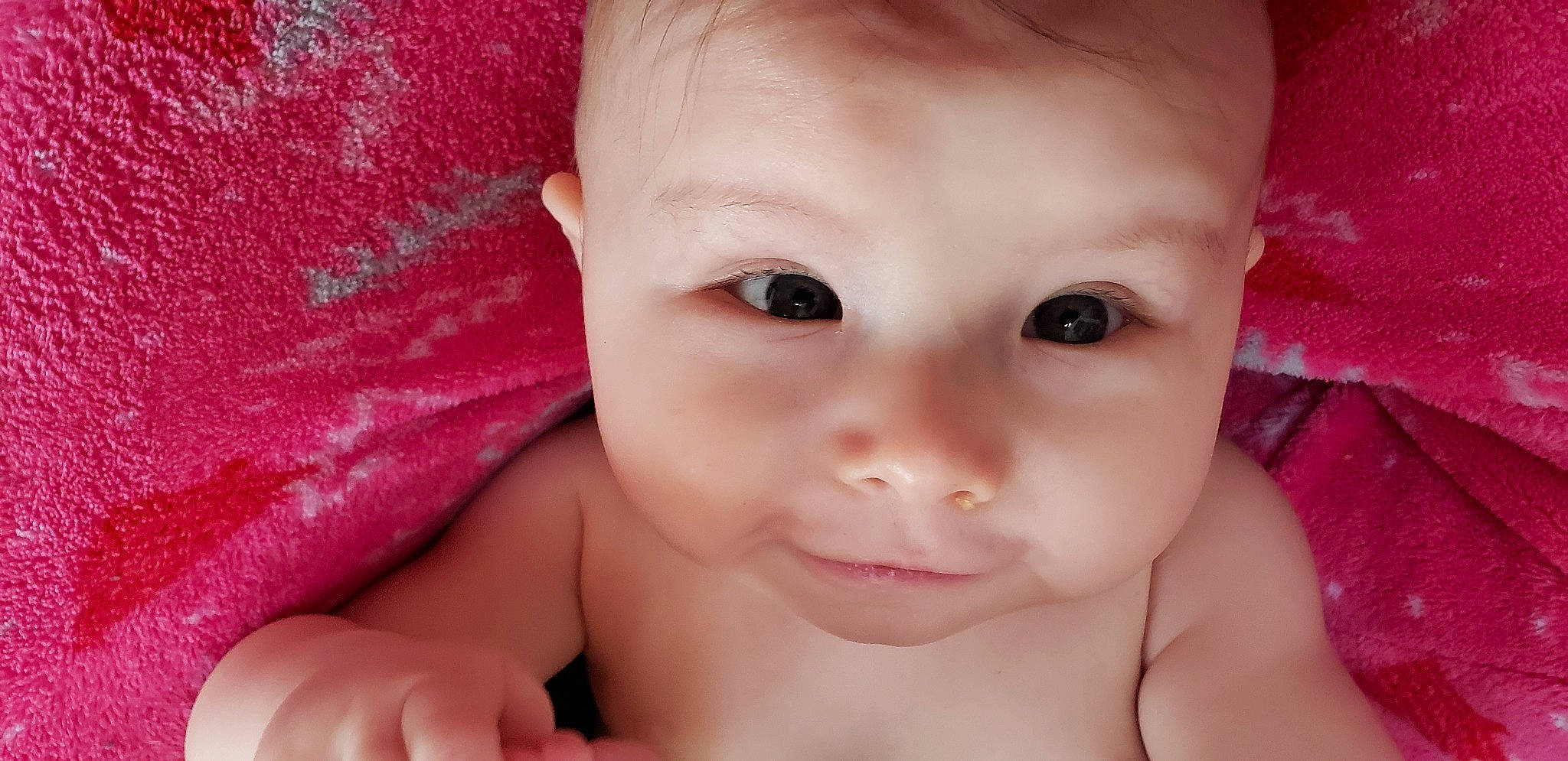 Jessie joined the competition — help win amazing prizes! baby, beauty, cheek, ear, eyebrow, eyelash, flash_photography, forehead, gesture, happy, head, human_body, iris, lip, mouth, neck, nose, person, pink, skin